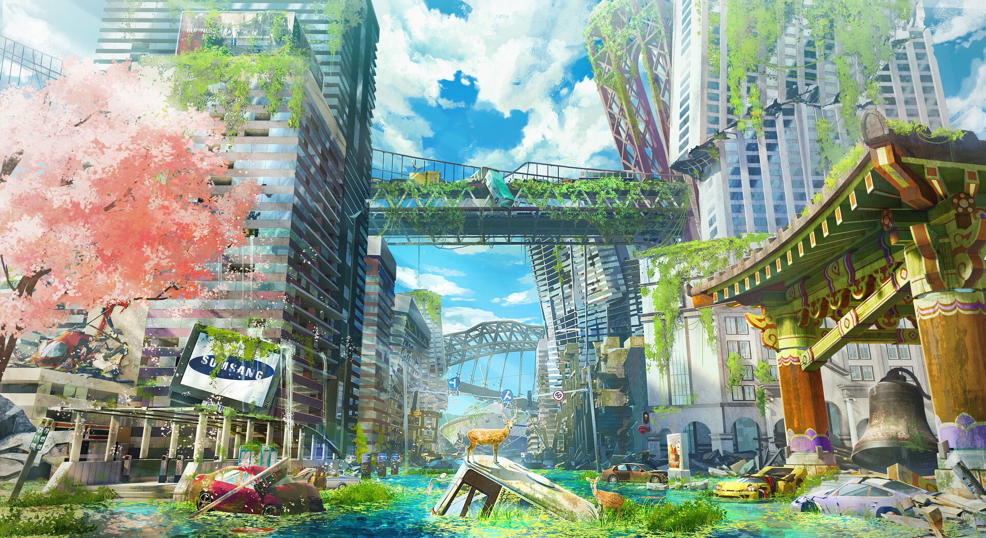 cityscape, city, futuristic, artwork, ArtStation, HD Wallpaper