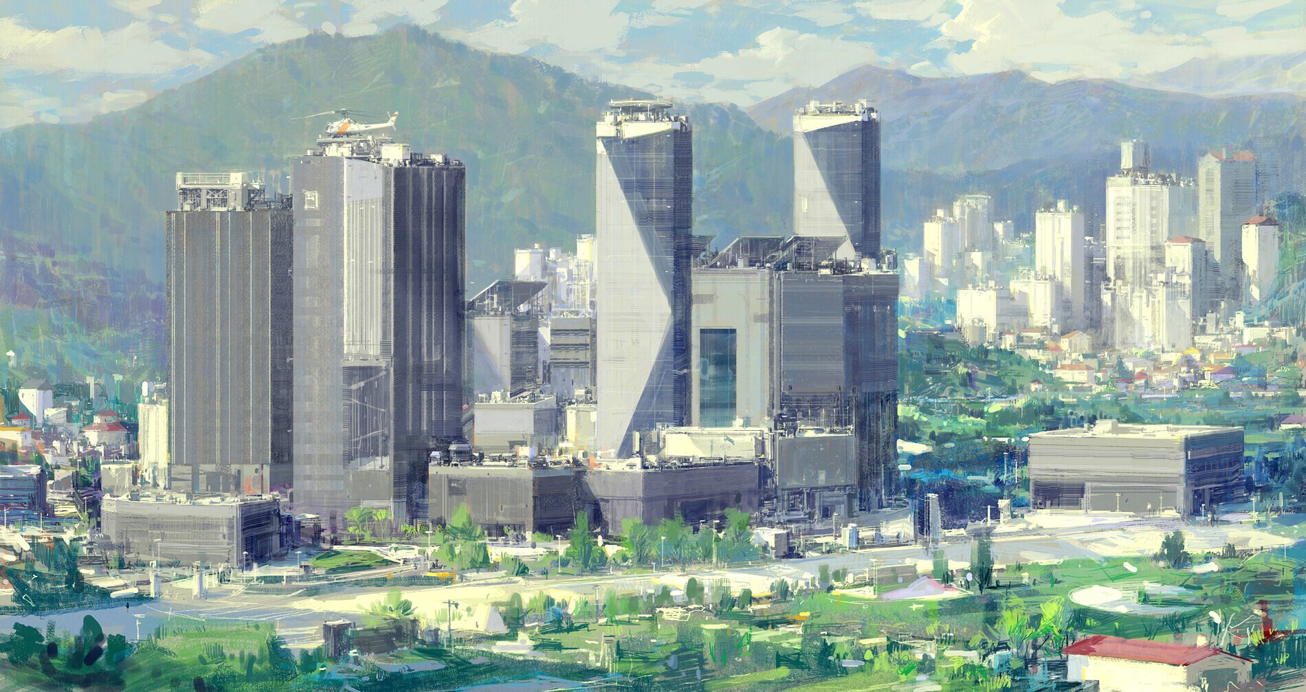 artwork, city, cityscape, HD Wallpaper