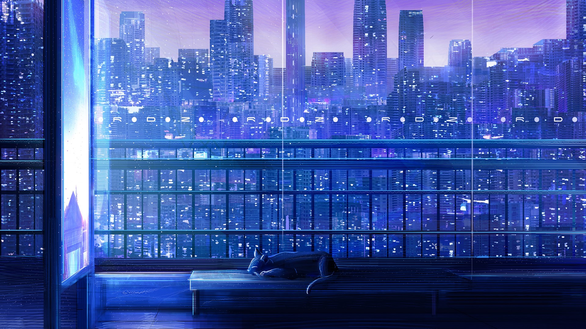 building, lights, night, HD Wallpaper