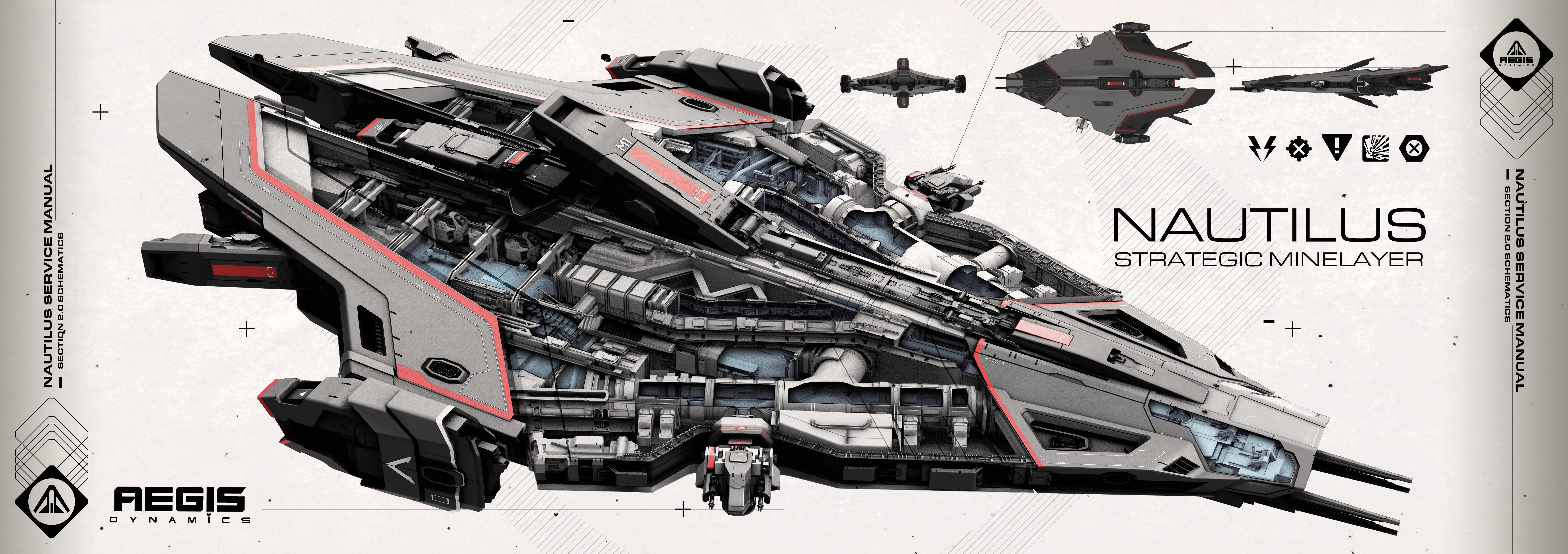 Star Citizen, spaceship, Aegis Dynamics, PC gaming, render, vehicle, digital art, Nautilus (Star Citizen), HD Wallpaper