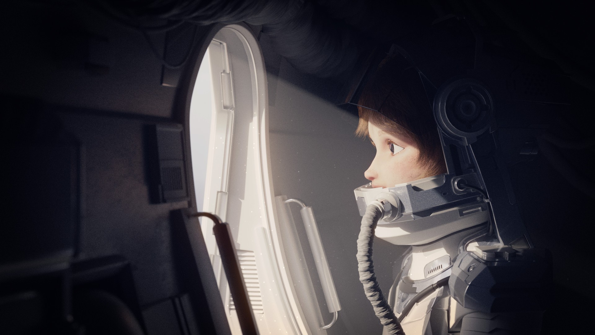 artwork, digital art, space, spacesuit, lights, HD Wallpaper