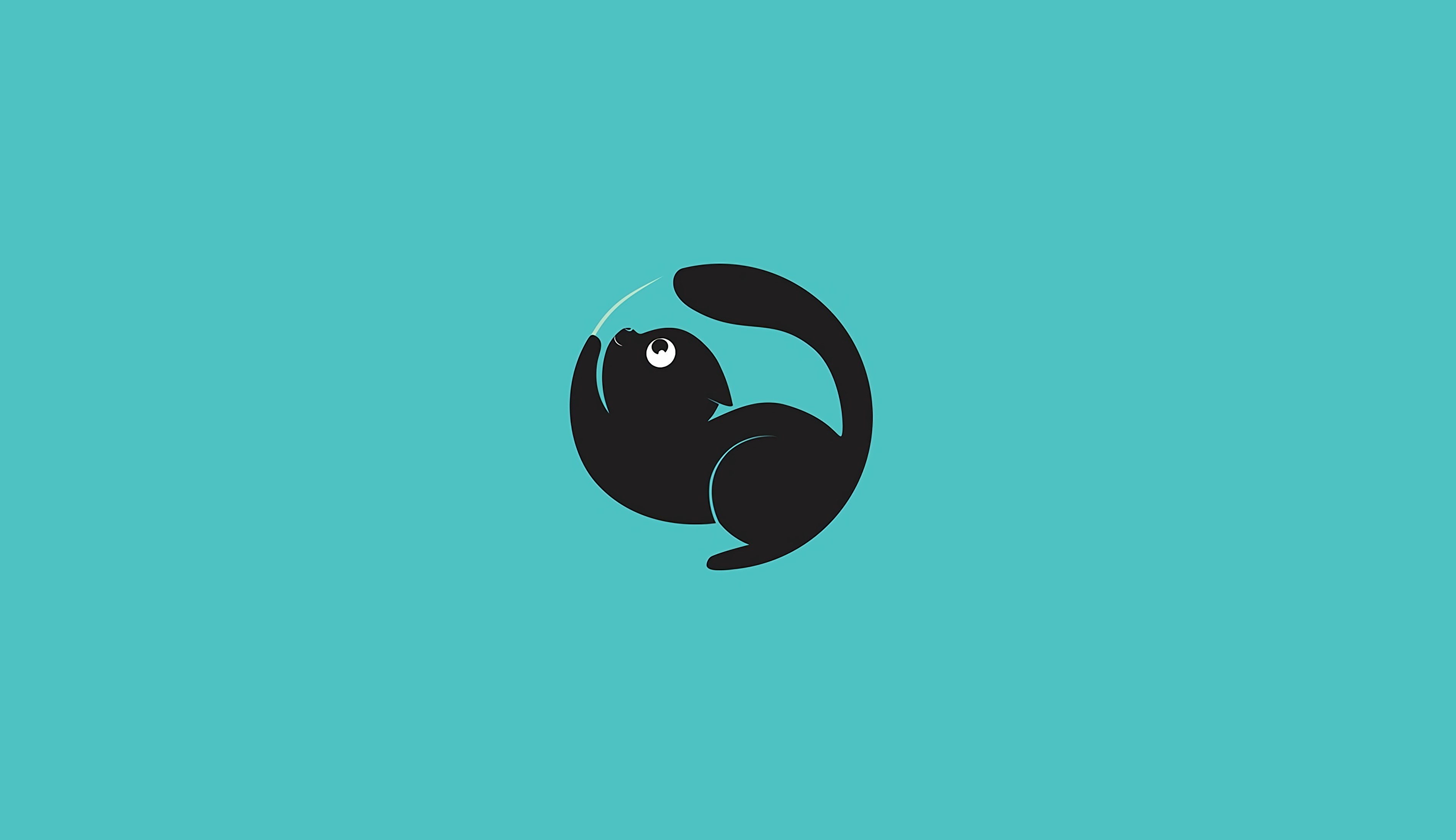 simple background, animals, cats, minimalism, artwork, HD Wallpaper