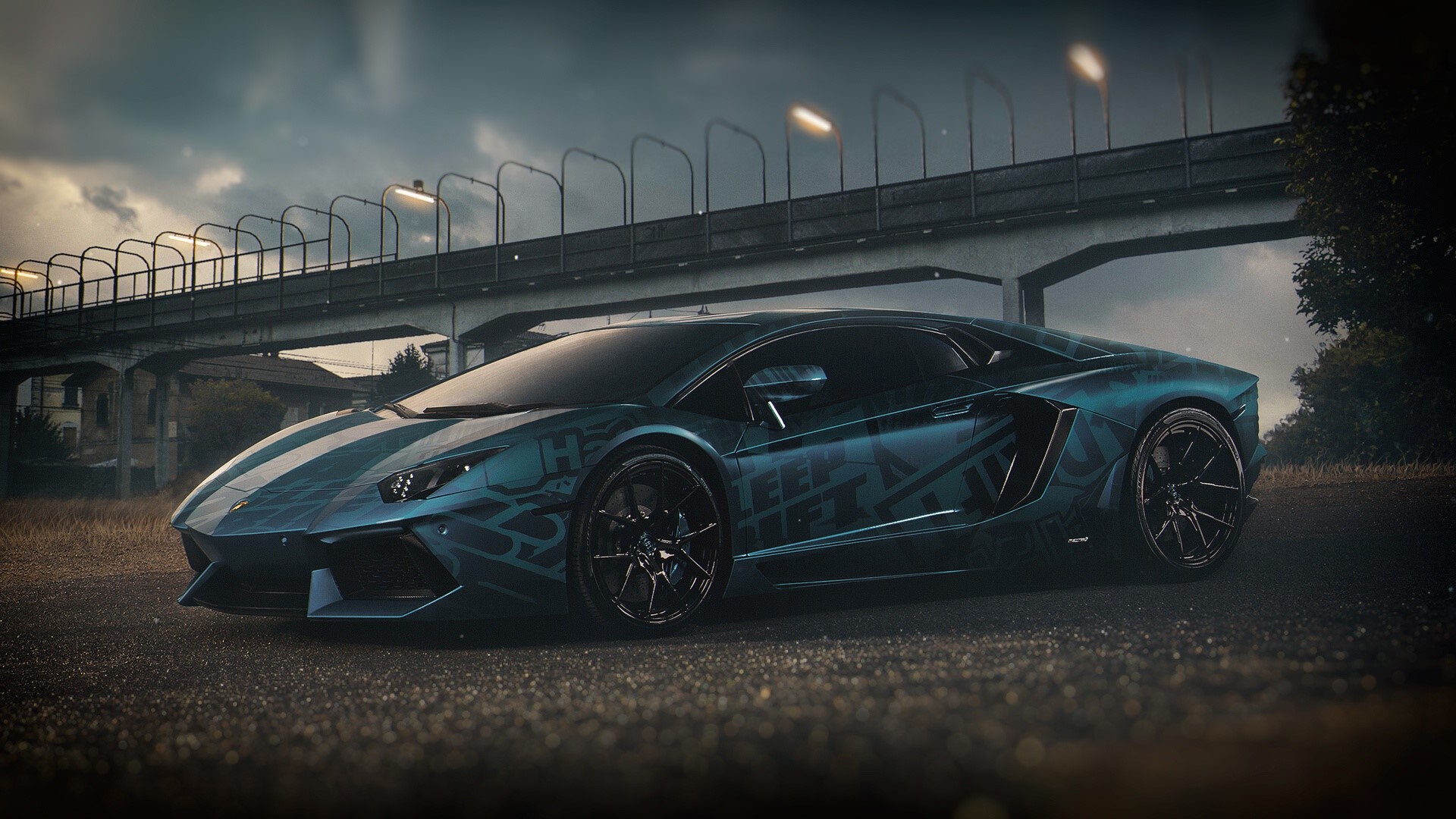 car, vehicle, render, digital art, Lamborghini, Lamborghini Aventador, HD Wallpaper