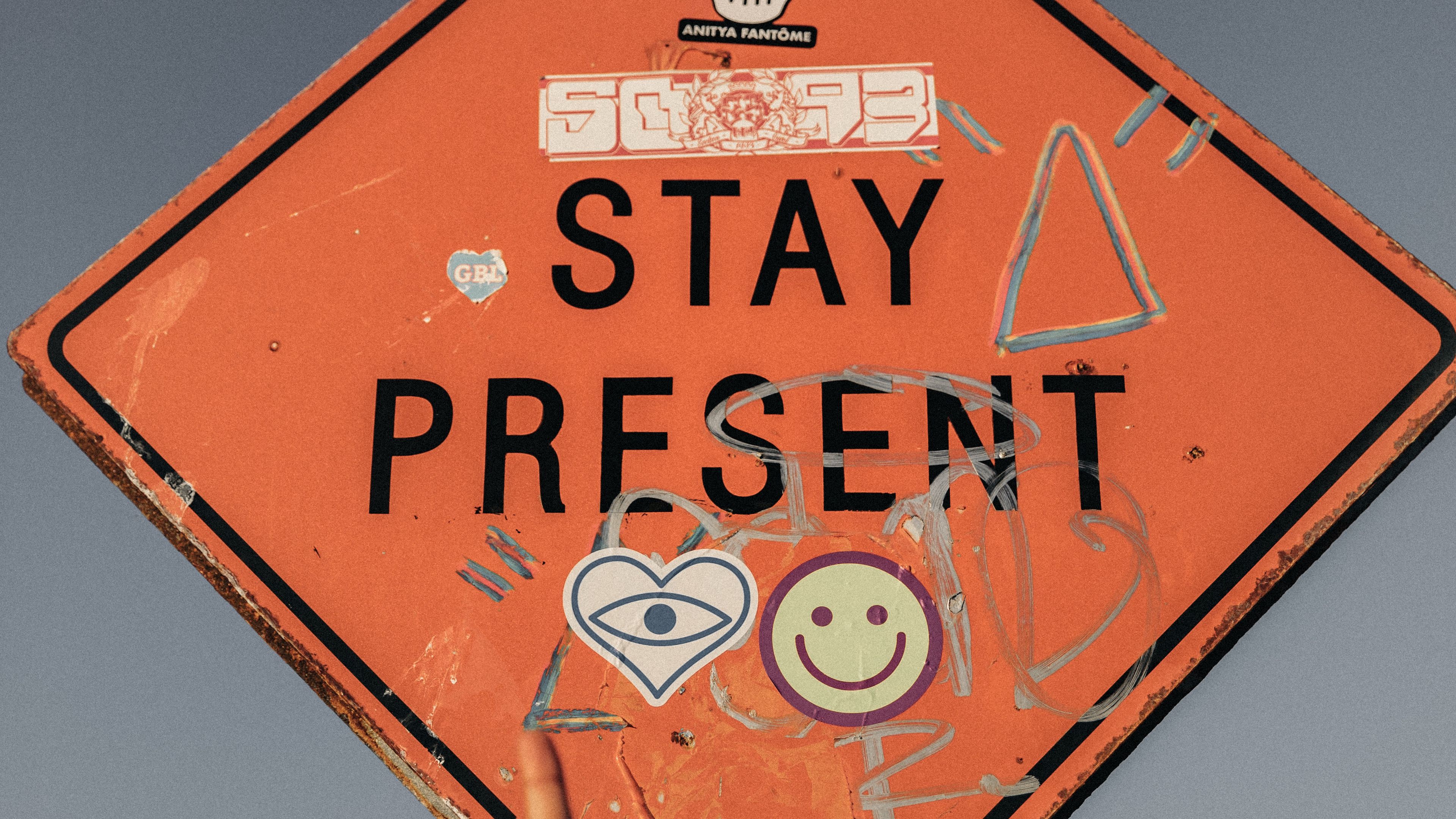 inscription, plate, pointer, stickers, 4k, HD Wallpaper