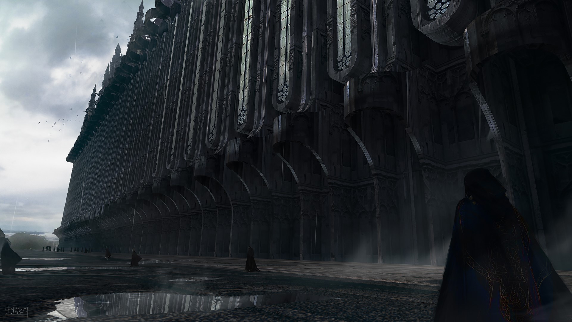 3d design, fantasy art, building, concept art, illustration, Pedro Blanco, HD Wallpaper