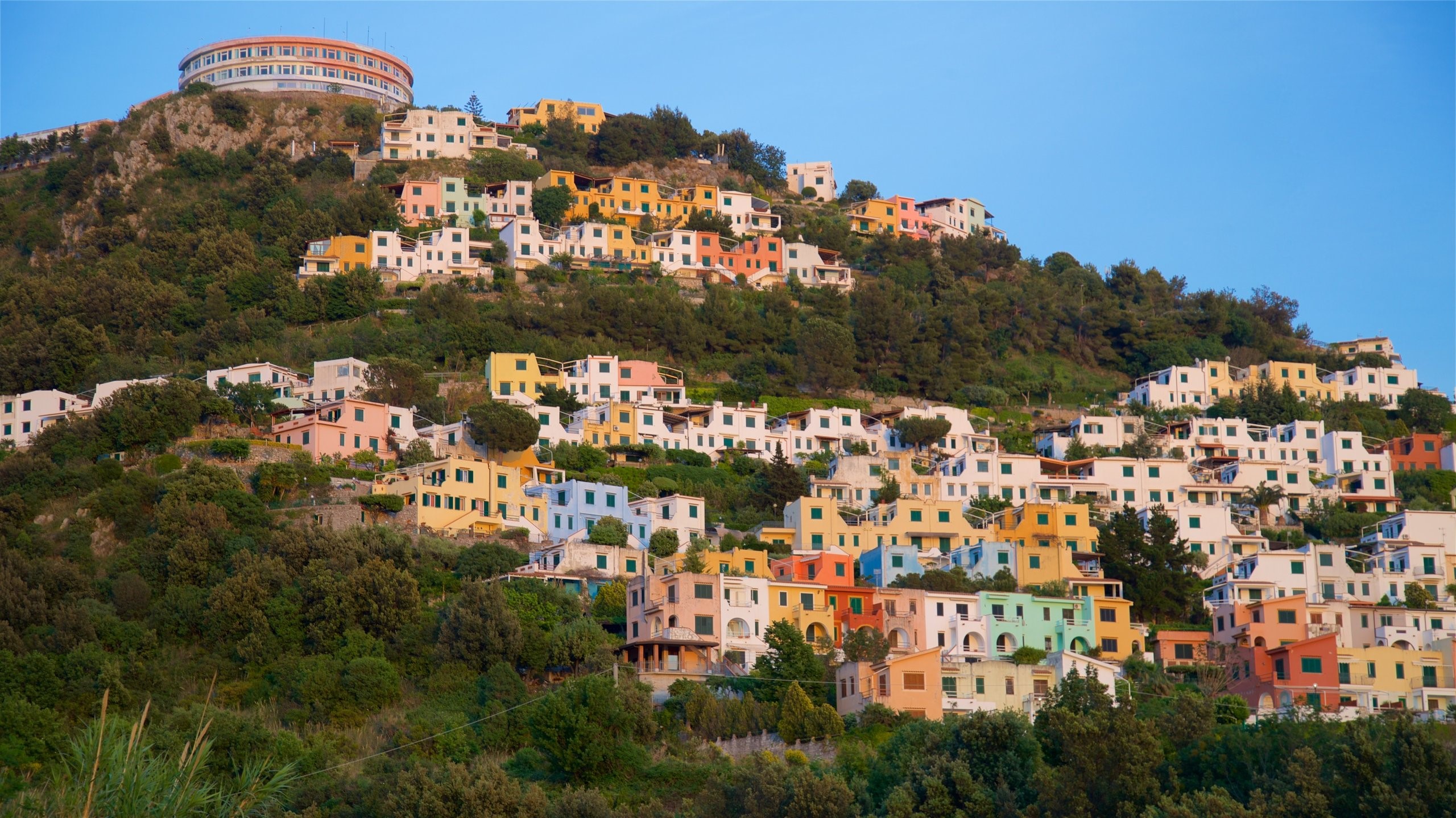 San Nicola Arcella, Calabria, Italy, colorful, house, landscape, HD Wallpaper