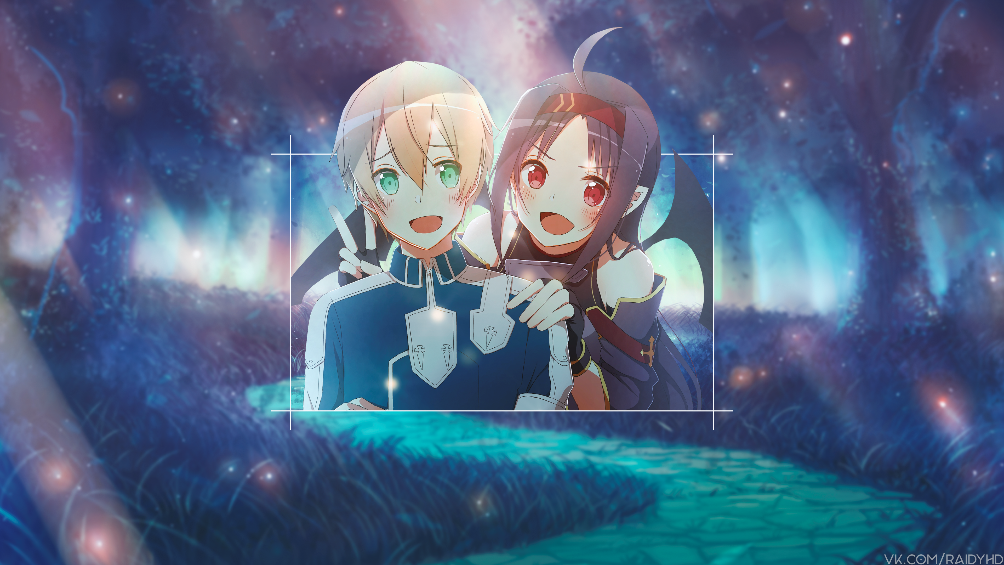 anime, anime girls, picture-in-picture, anime boys, HD Wallpaper