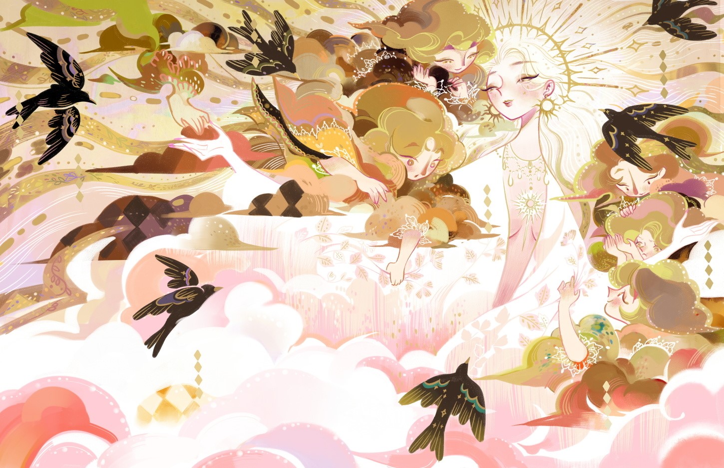 illustration, 113 Character, anime, anime girls, birds, HD Wallpaper