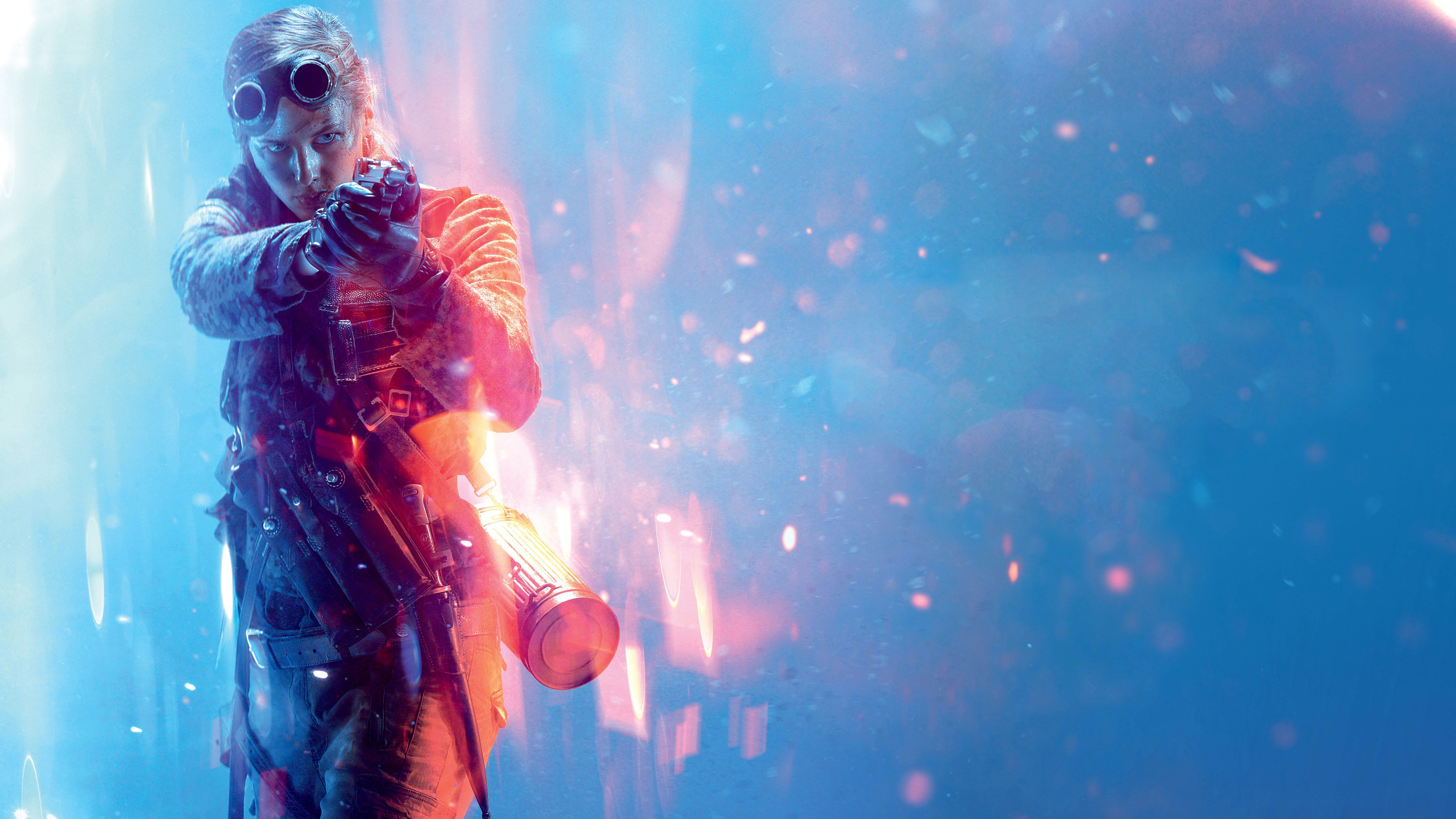 artwork, women, video game art, Battlefield V, blue, HD Wallpaper