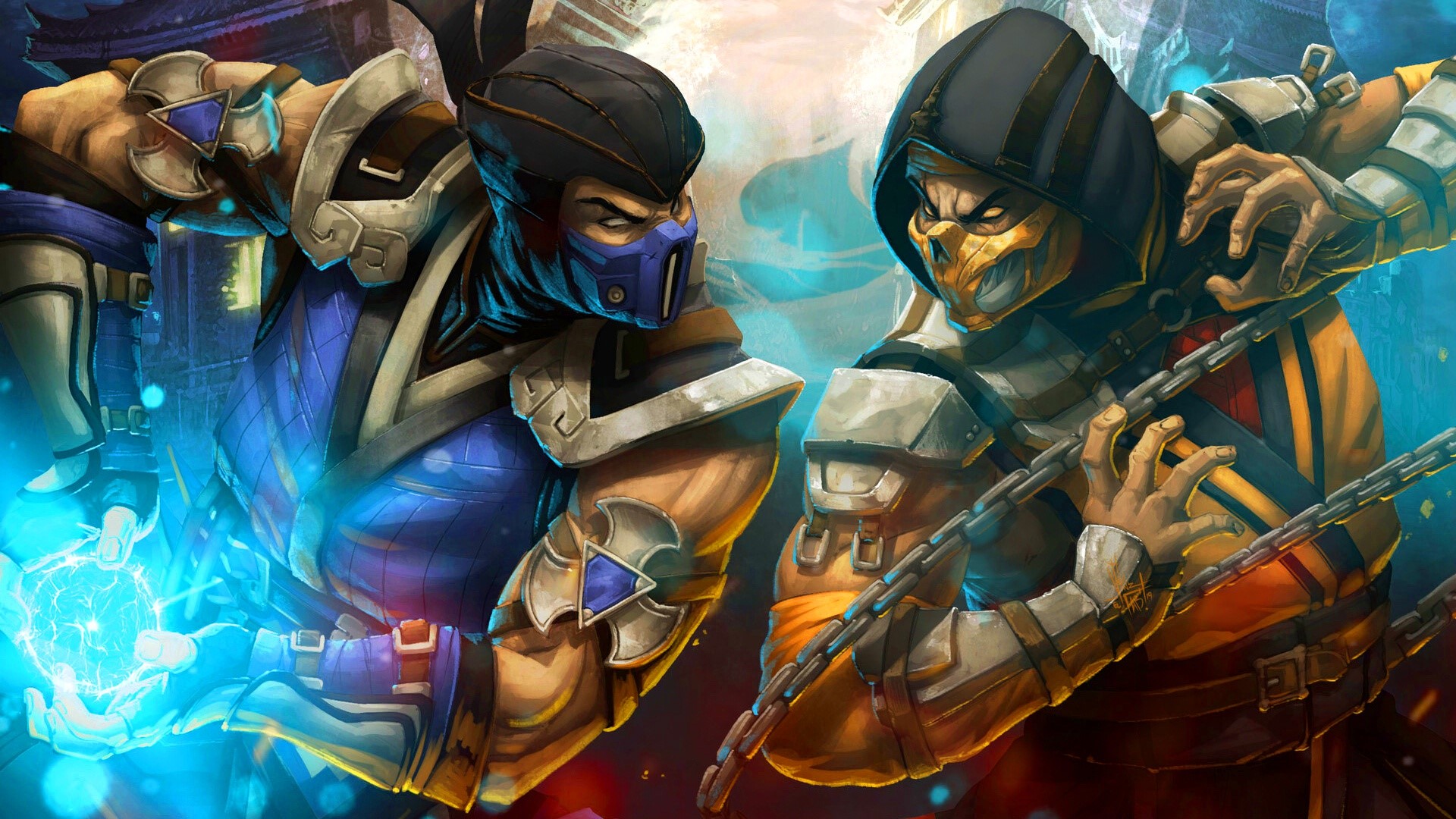 video games, video game art, Mortal Kombat, Video Game Warriors, HD Wallpaper