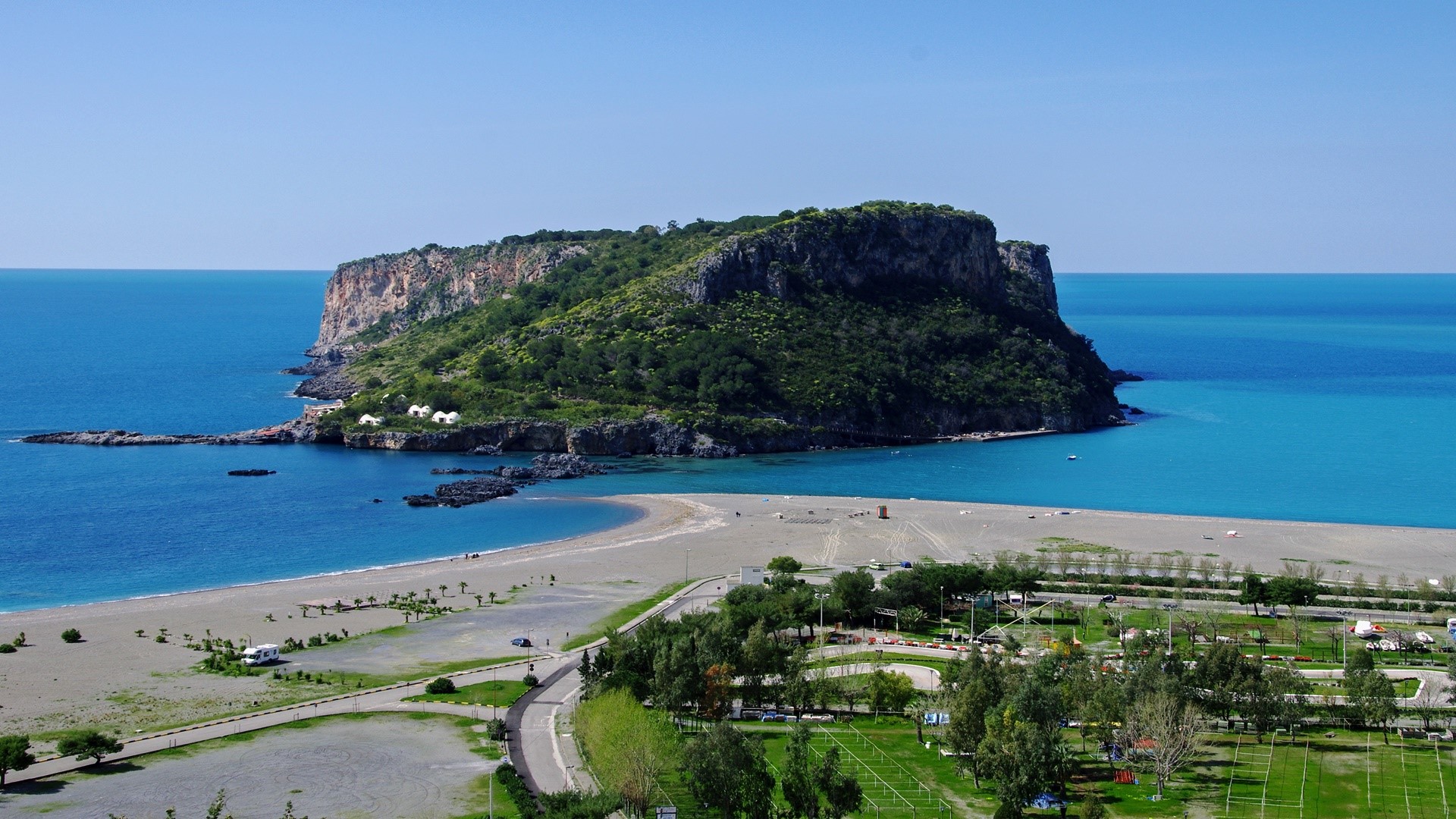 Praia a Mare, Calabria, landscape, Italy, sea, HD Wallpaper