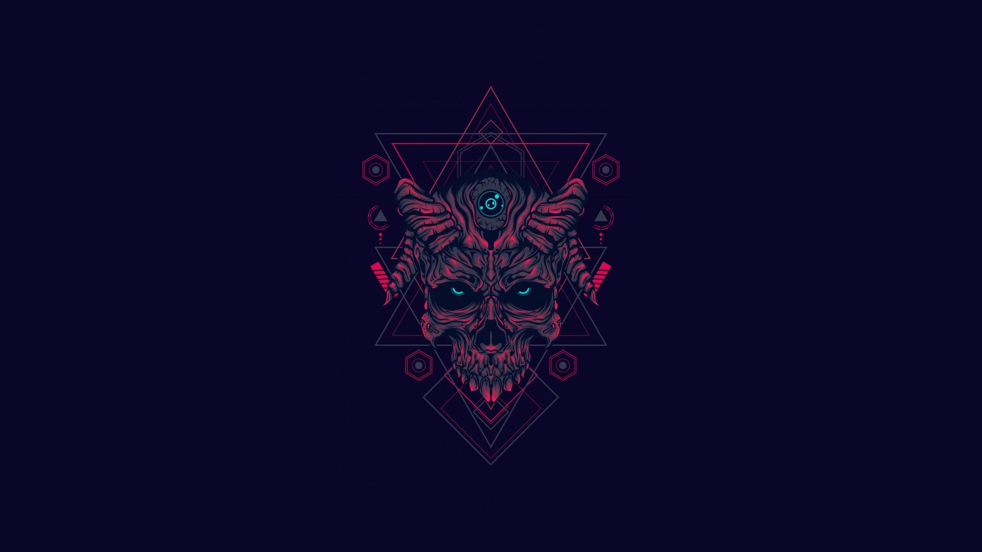 skull, simple background, minimalism, artwork, HD Wallpaper