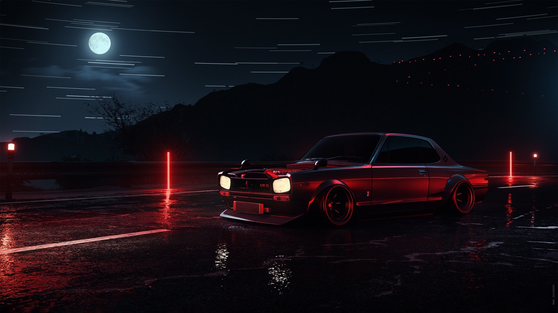 car, vehicle, Nissan, render, digital art, Nissan Skyline GT-R, 2000GT-R, Nissan Skyline C10, HD Wallpaper