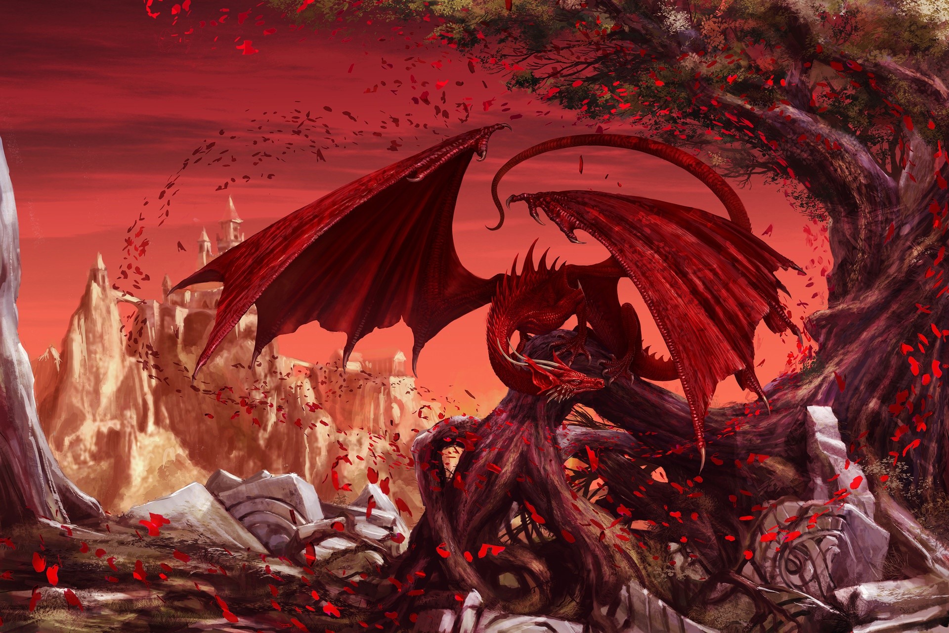 artwork, fantasy art, dragon, creature, HD Wallpaper
