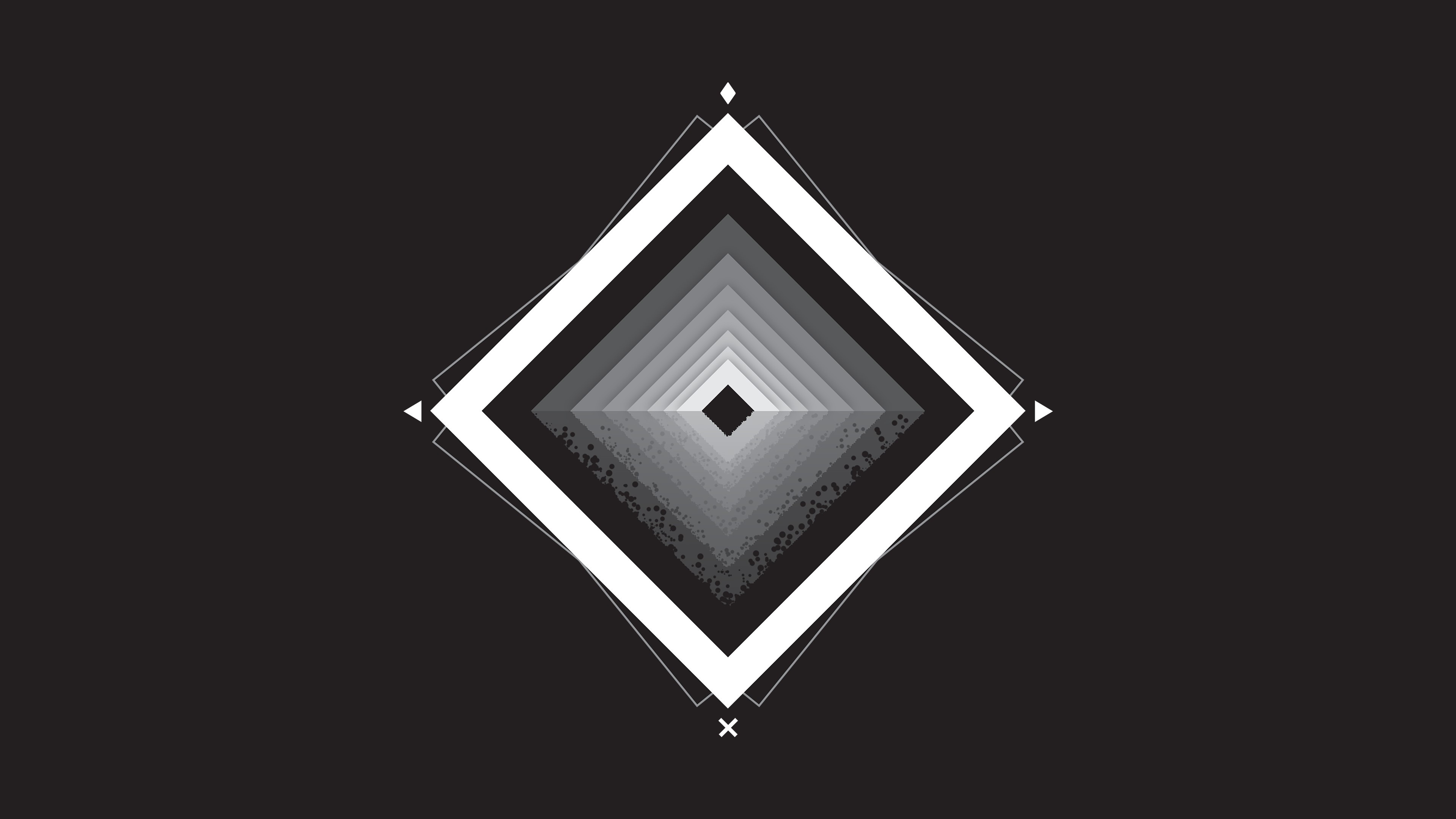 minimalism, geometric figures, dark, Portal, HD Wallpaper