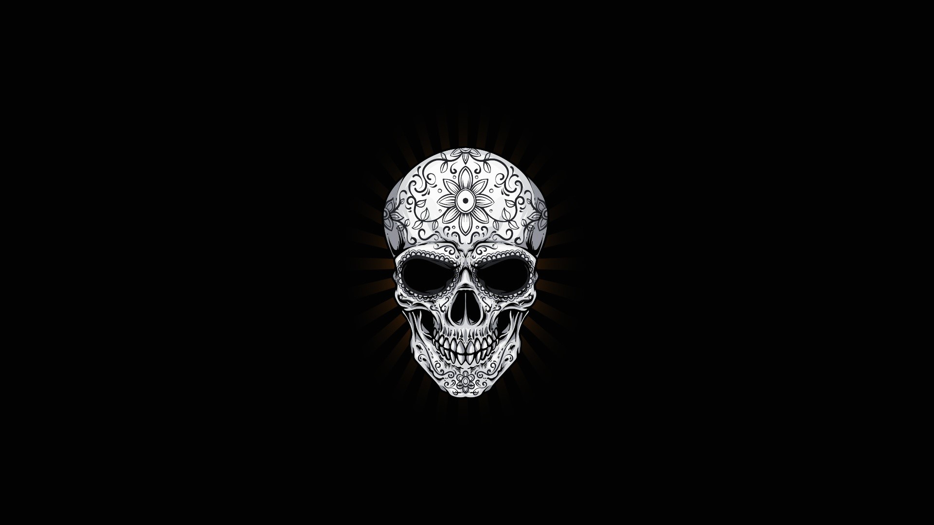 minimalism, simple background, skull, artwork, HD Wallpaper