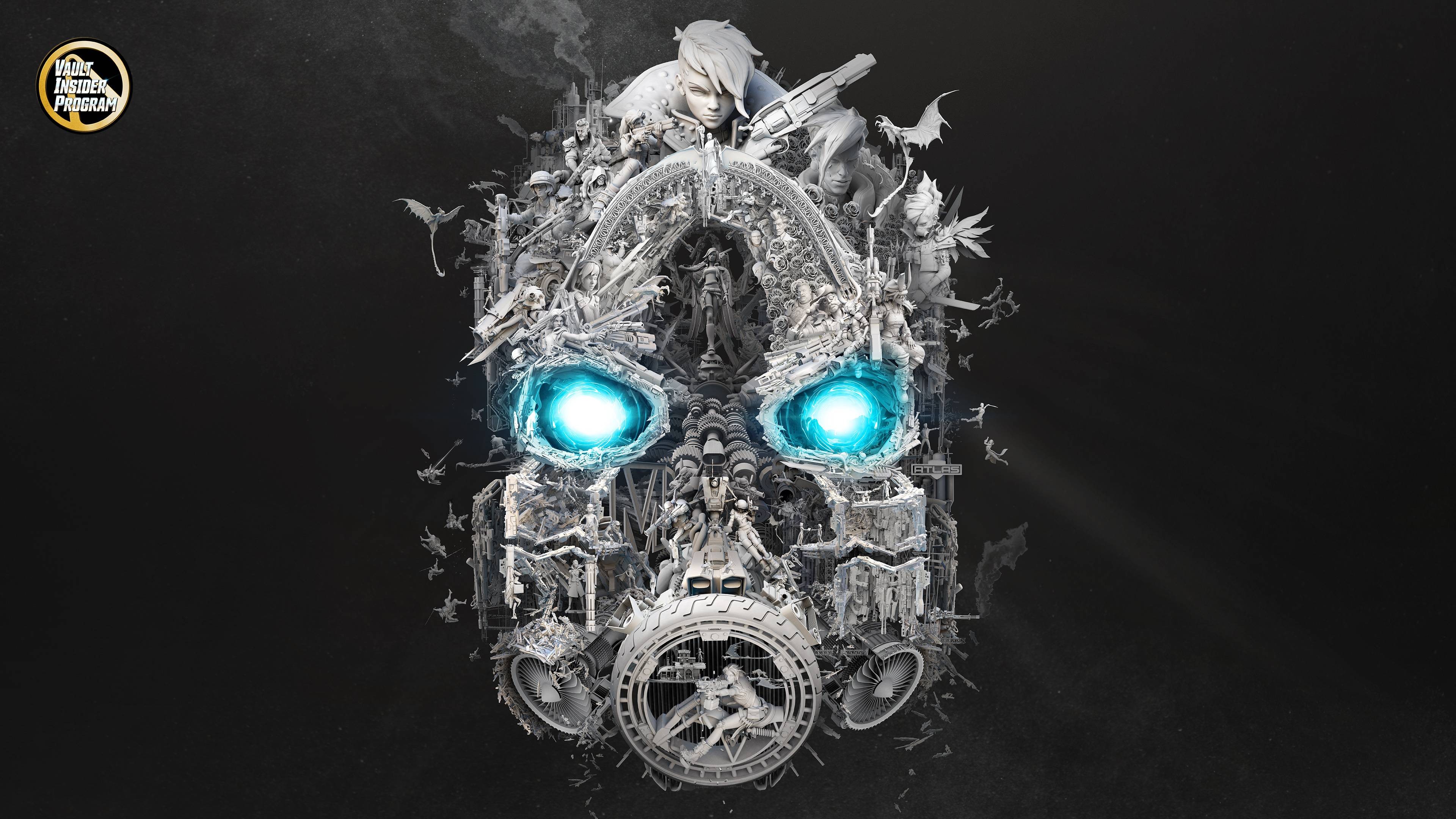 Borderlands 3, Vault Insider Program, video game art, PC gaming, video games, detailed, cyan, HD Wallpaper
