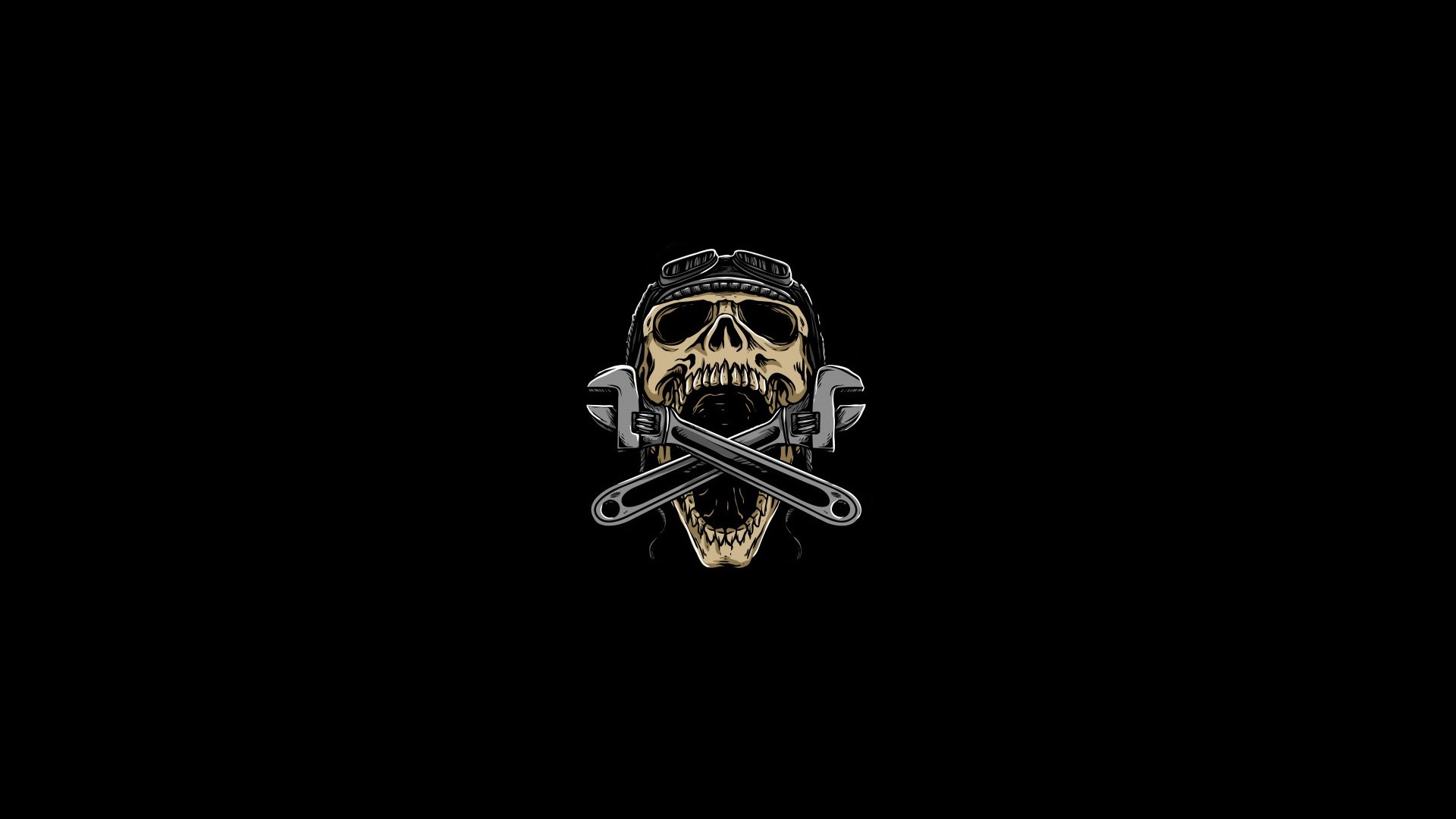skull, minimalism, simple background, artwork, HD Wallpaper
