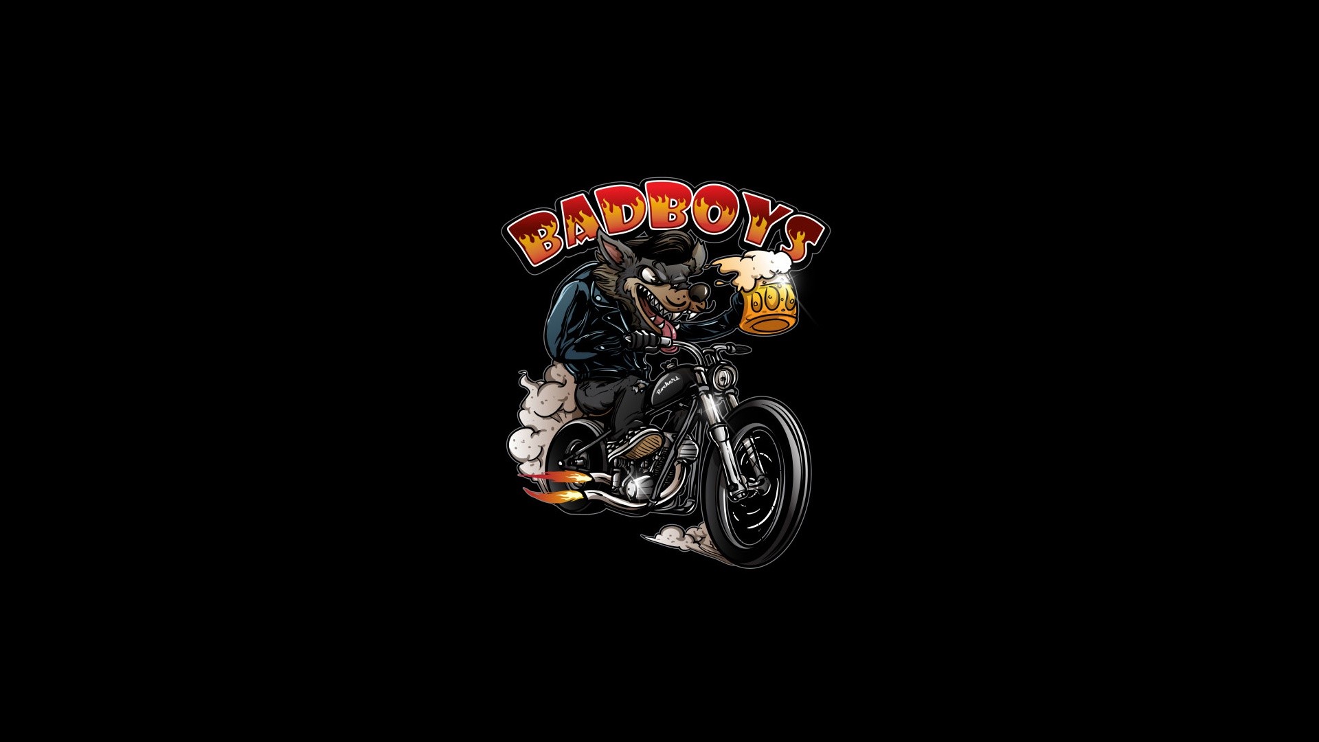 artwork, motorcycle, vehicle, beer, animals, HD Wallpaper