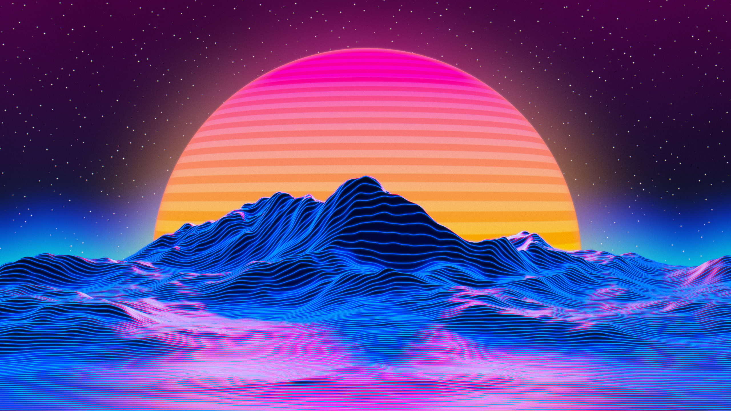OutRun, vaporwave, digital art, synthwave, Retrowave, neon, artwork, HD Wallpaper