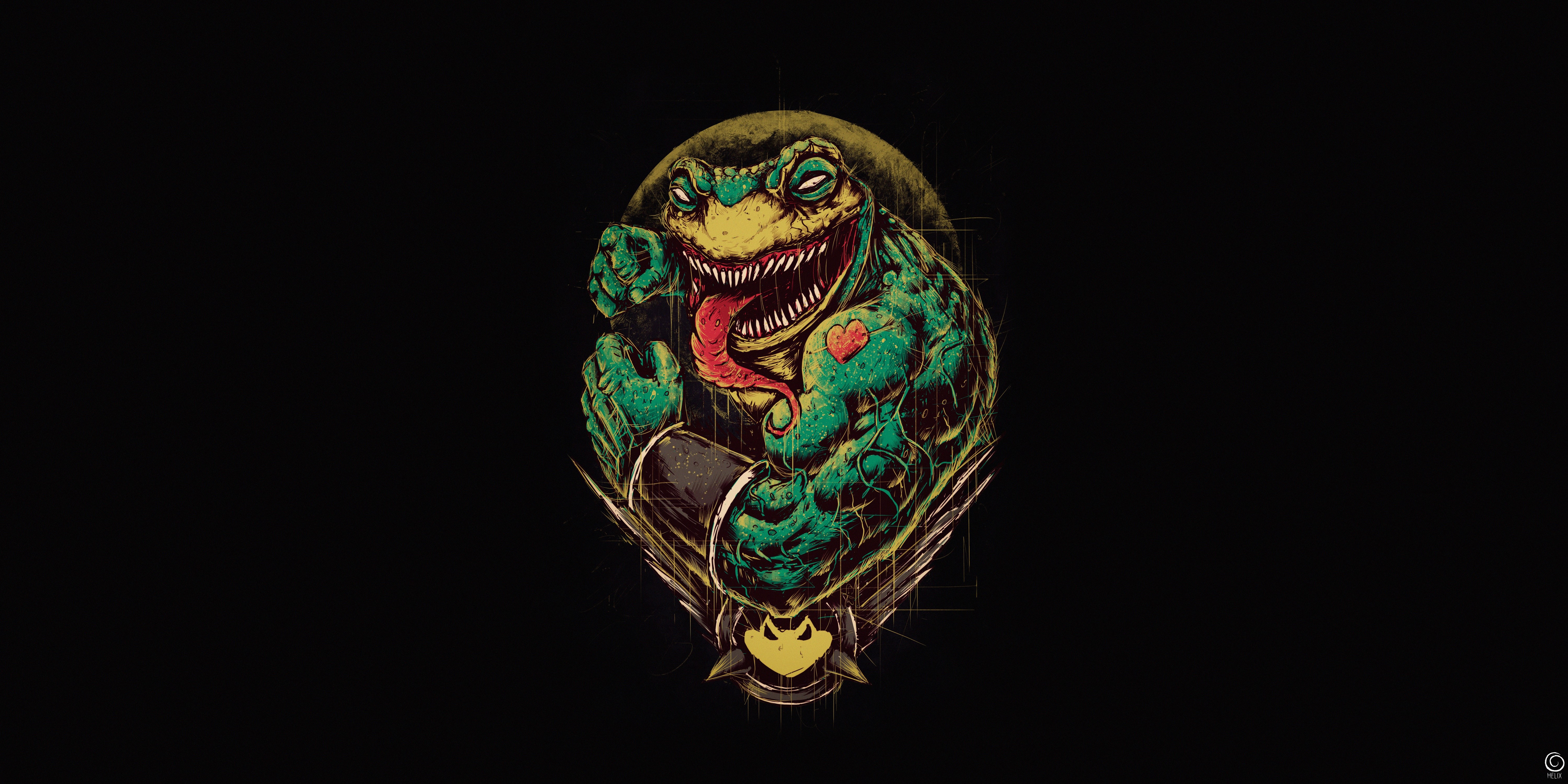 minimalism, Battletoads, artwork, simple background, HD Wallpaper