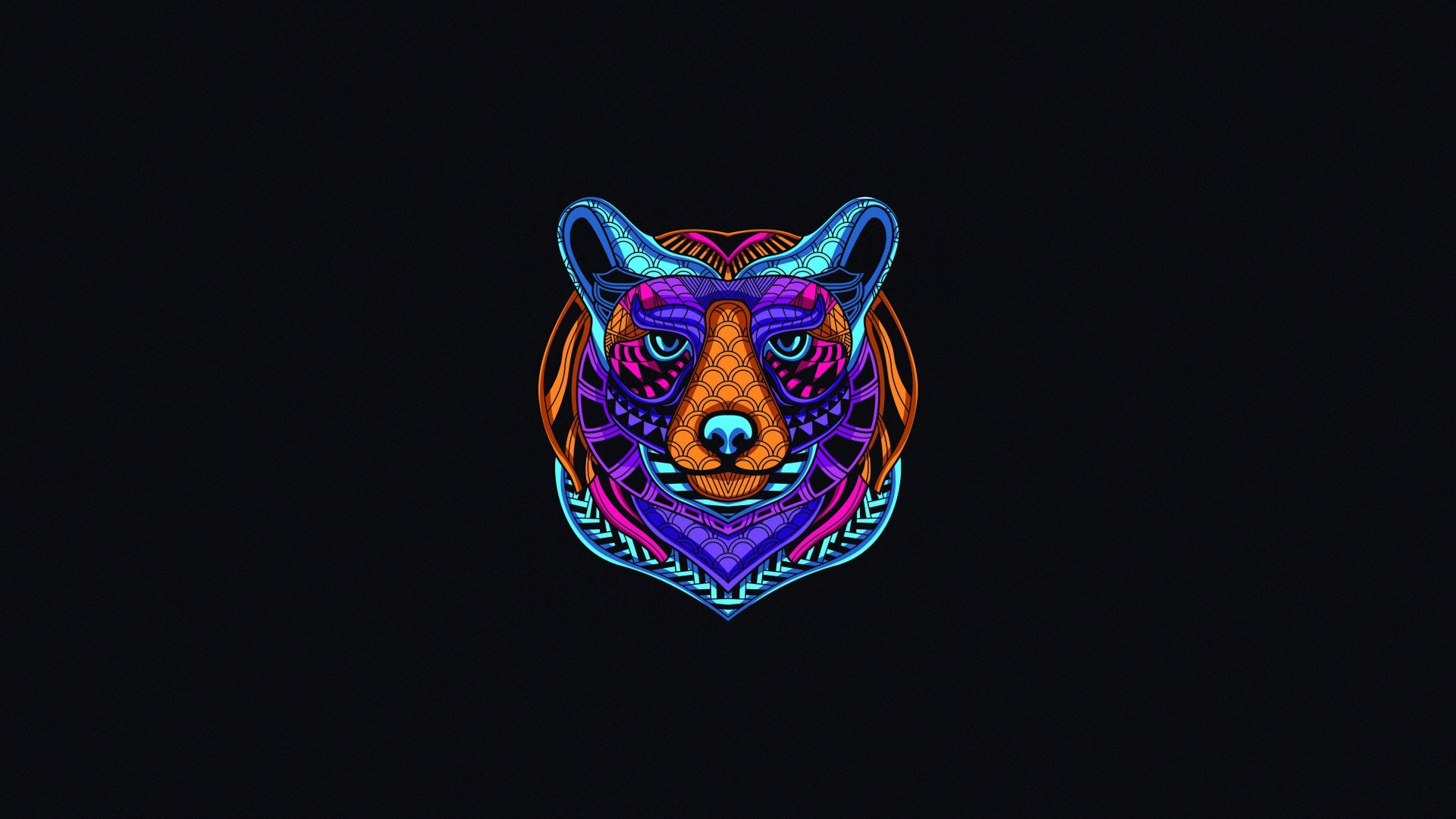 bears, artwork, minimalism, simple background, animals, HD Wallpaper