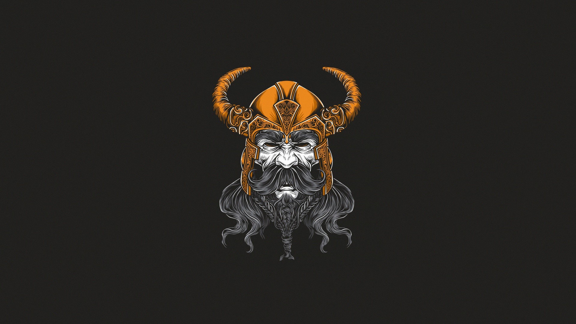 simple background, artwork, minimalism, skull, helmet, HD Wallpaper