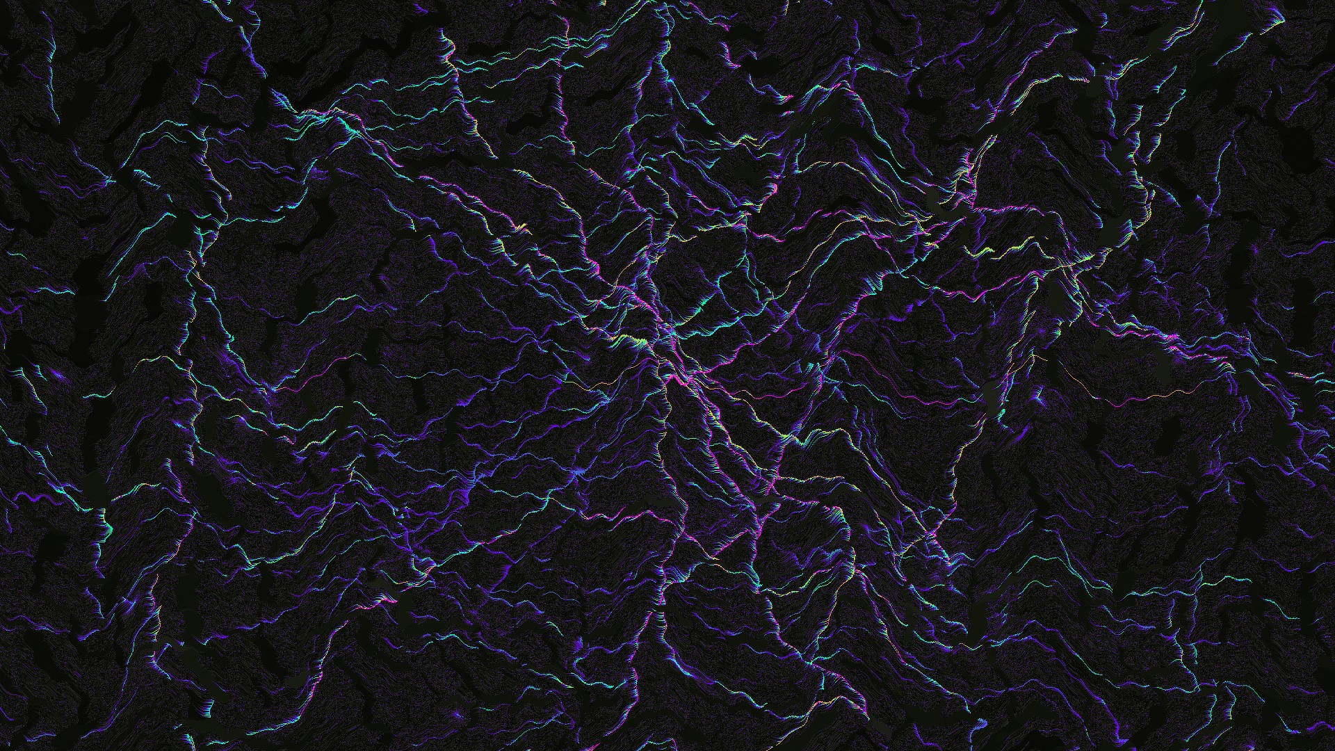 purple, purple background, abstract, wavy lines, dark, glitch art, line art, lines, HD Wallpaper