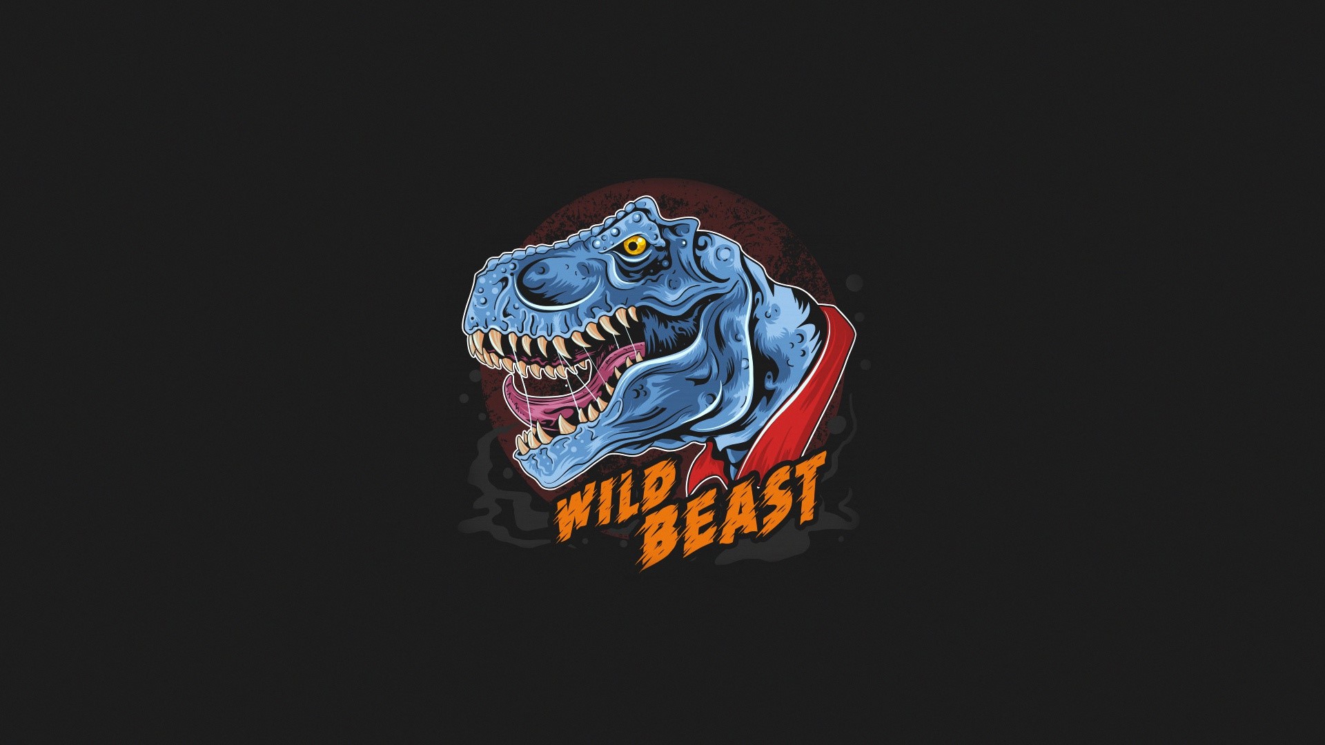minimalism, artwork, simple background, dinosaurs, HD Wallpaper