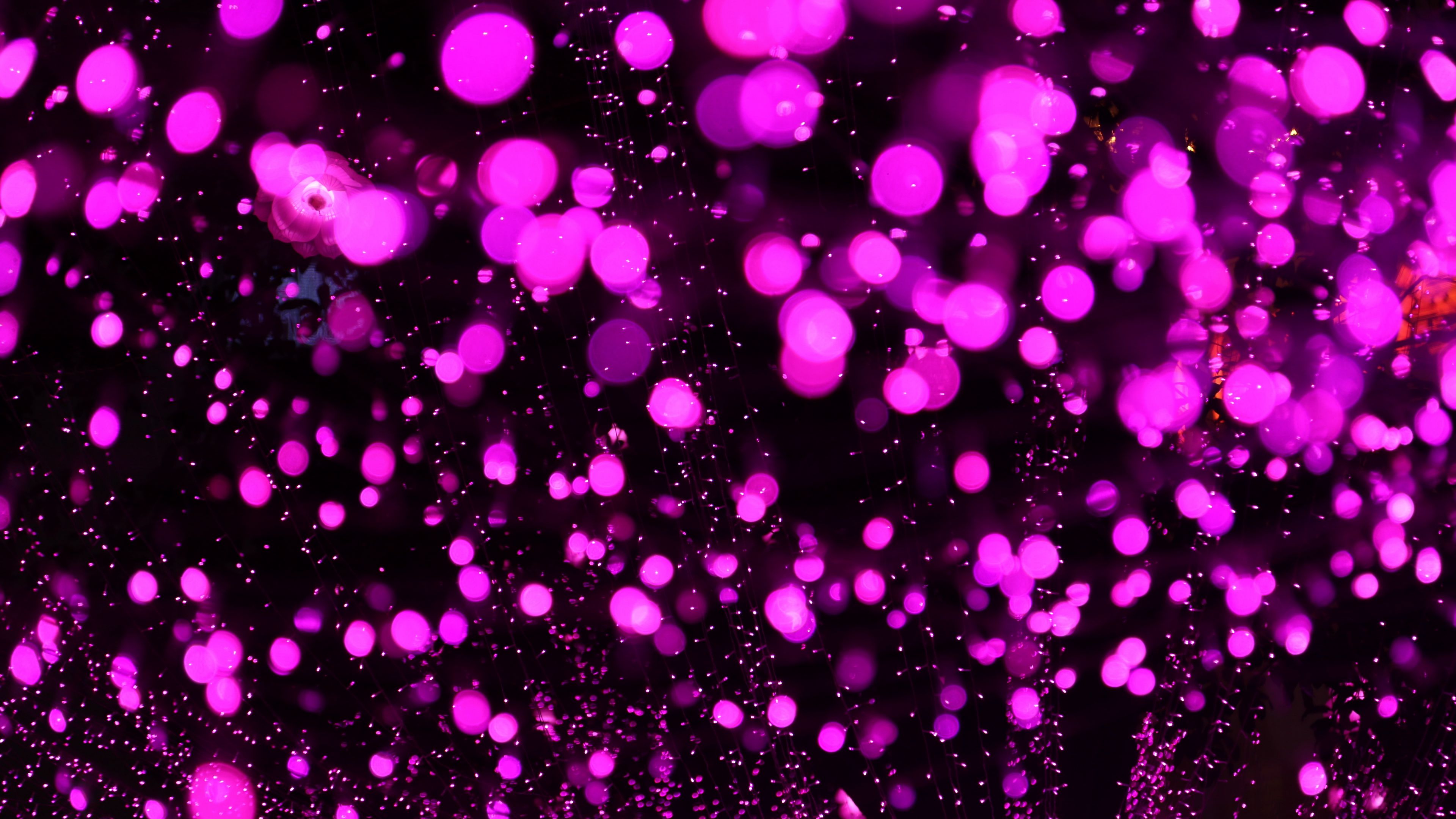glare, bokeh, purple, lilac, circles, 4k, HD Wallpaper