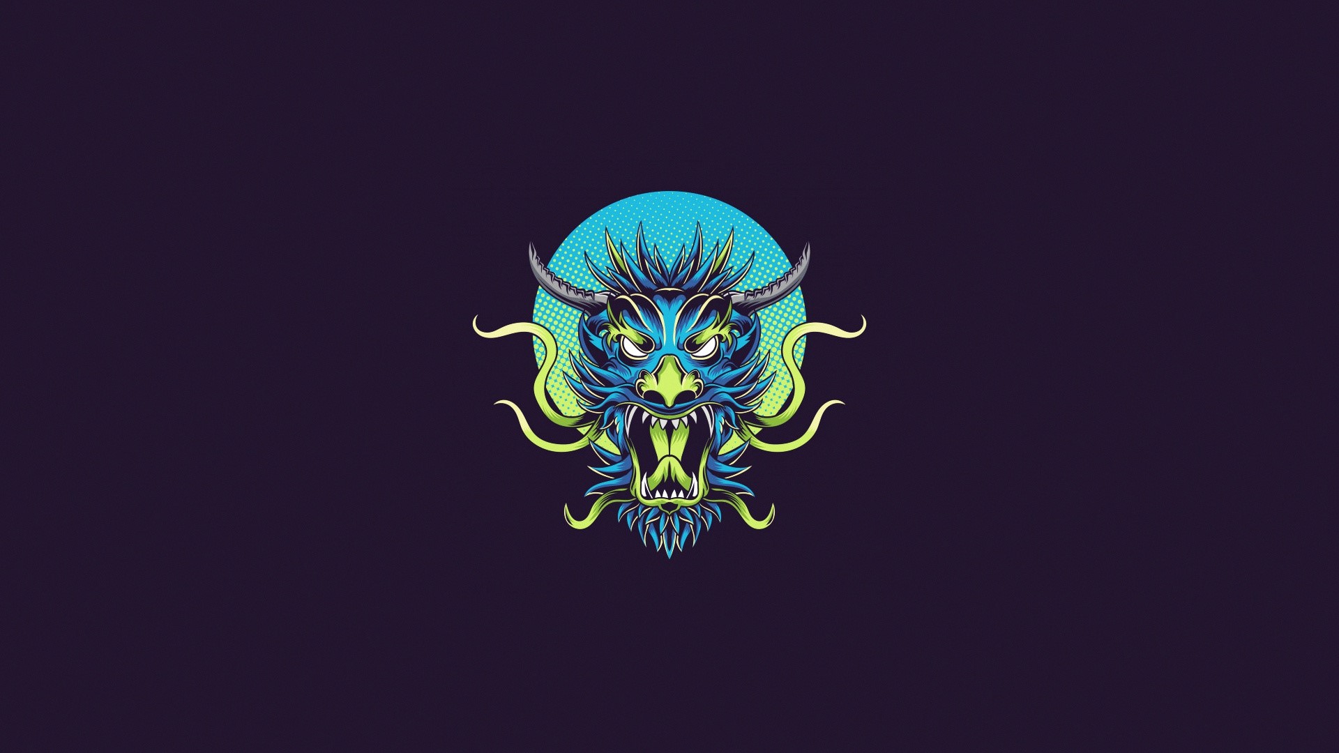 simple background, dragon, minimalism, artwork, HD Wallpaper