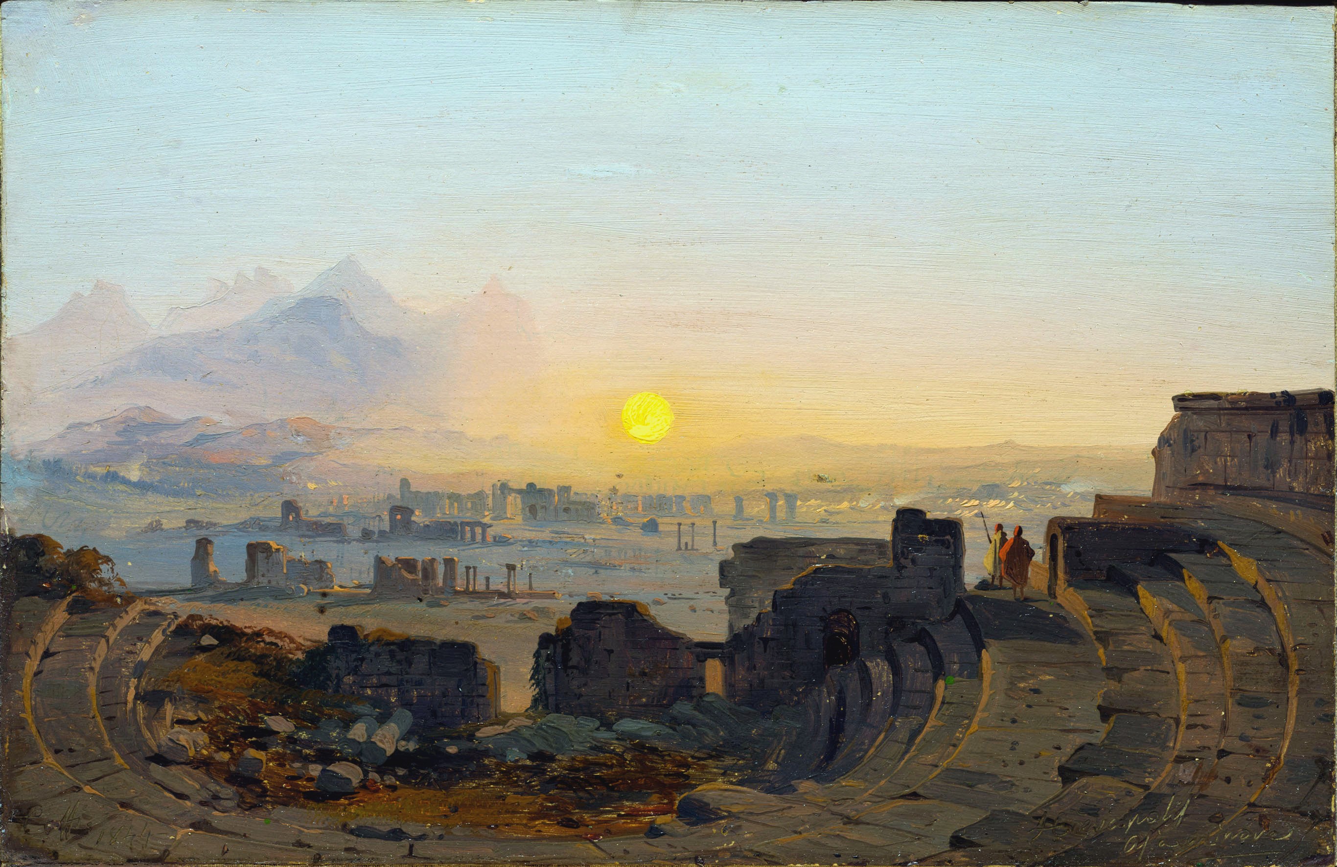 Ippolito Caffi, Hierapolis, Johan Christian Clausen Dahl, Dresden, painting, romantic, HD Wallpaper
