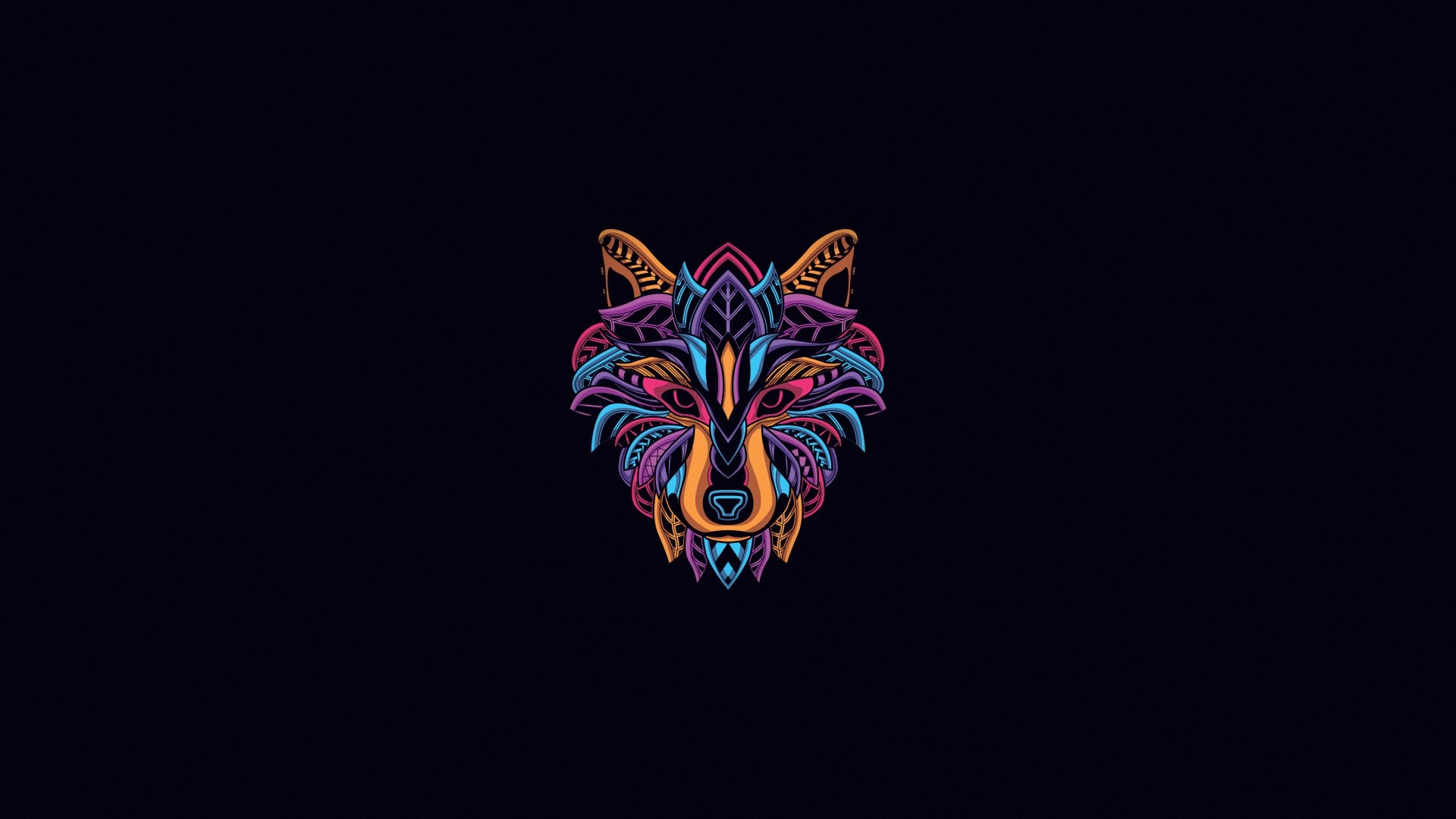 artwork, simple background, animals, wolf, HD Wallpaper