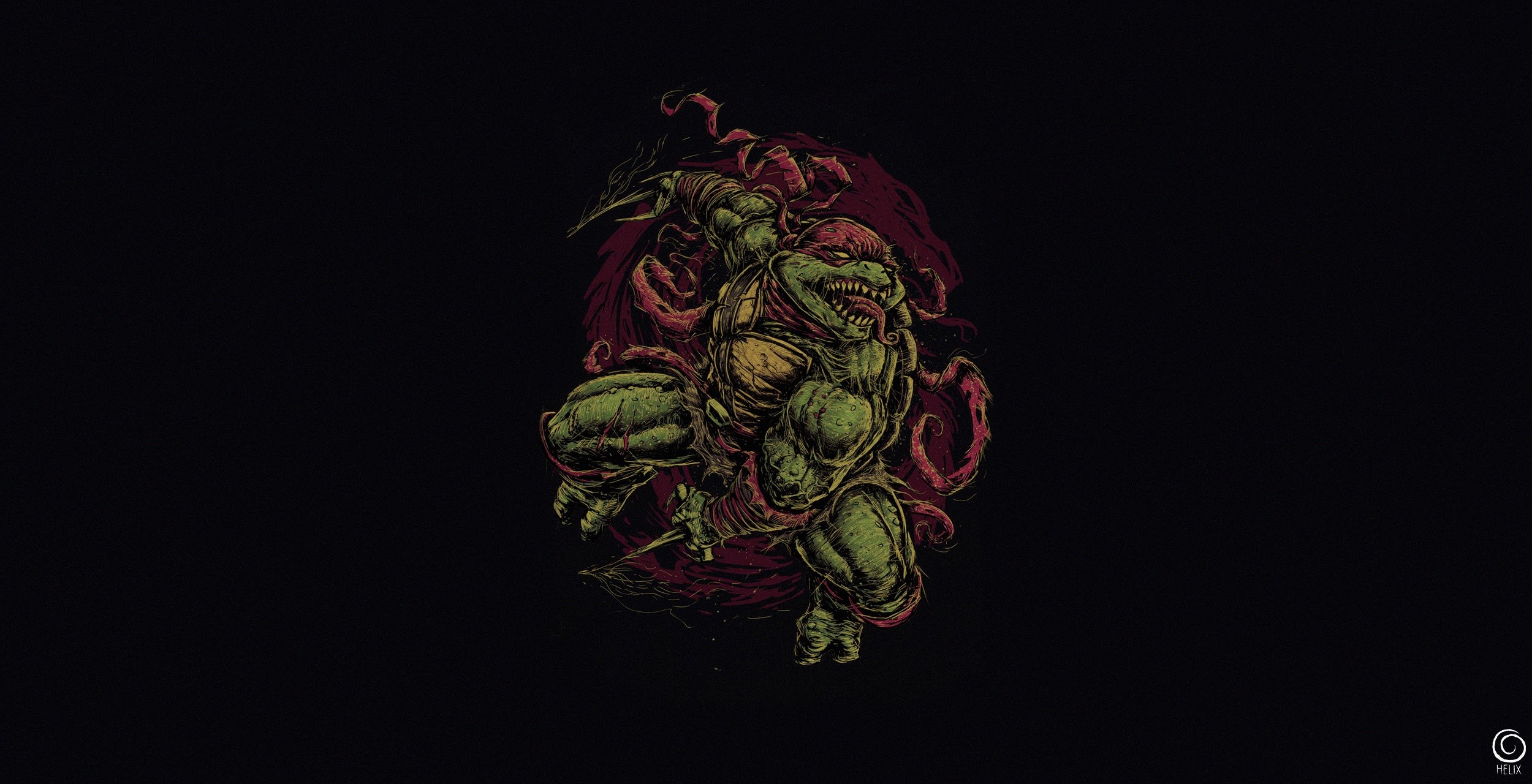 simple background, Teenage Mutant Ninja Turtles, artwork, HD Wallpaper