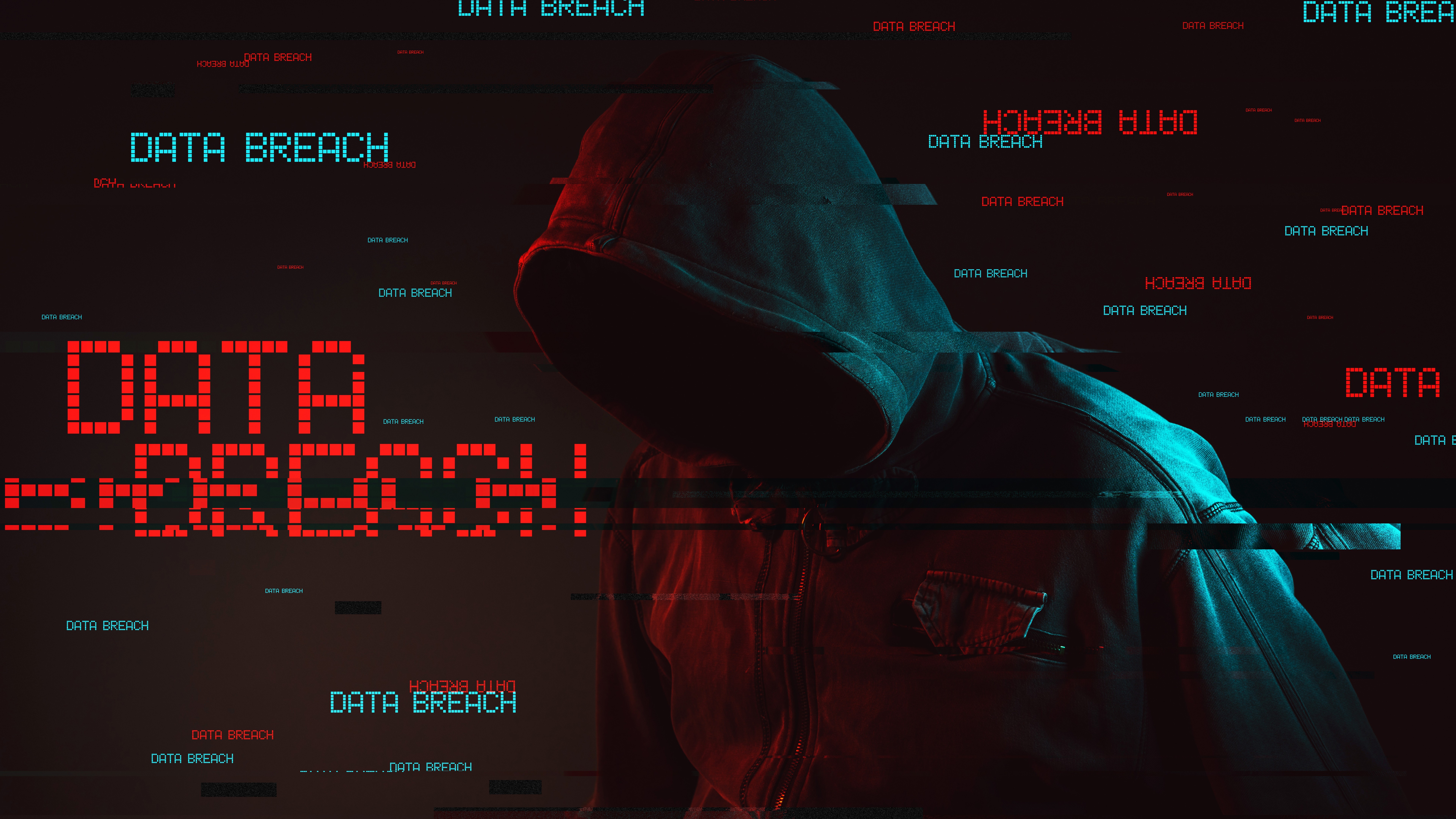 digital art, dark, typography, artwork, hoods, data, Black clothes, glitch art, cyber, hacking, HD Wallpaper