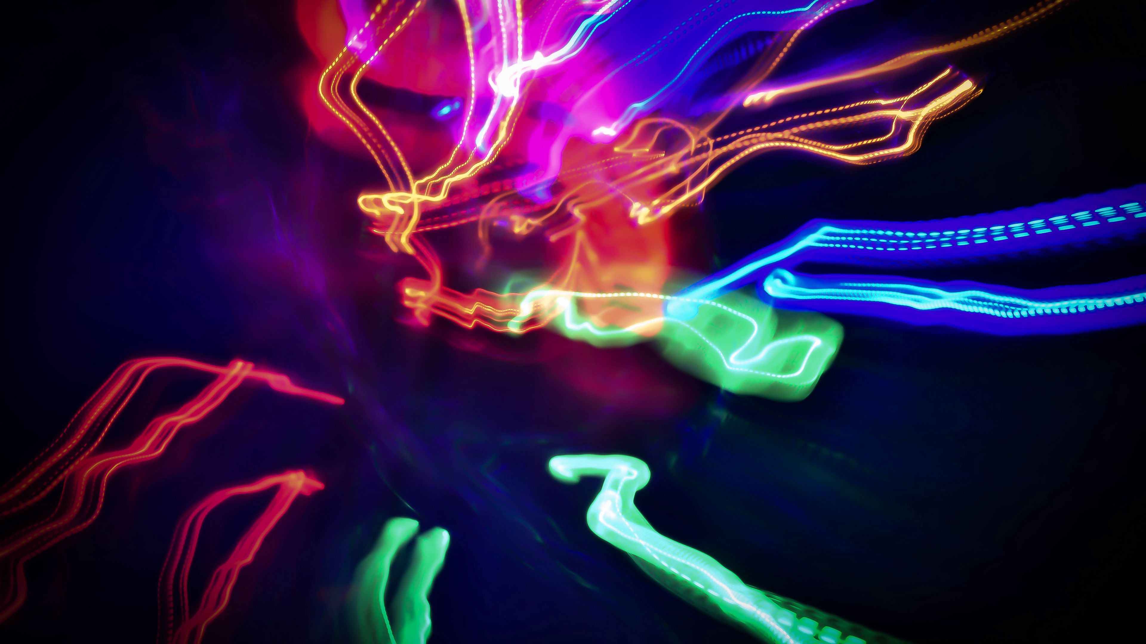 light, lines, colorful, leds, 4k, HD Wallpaper