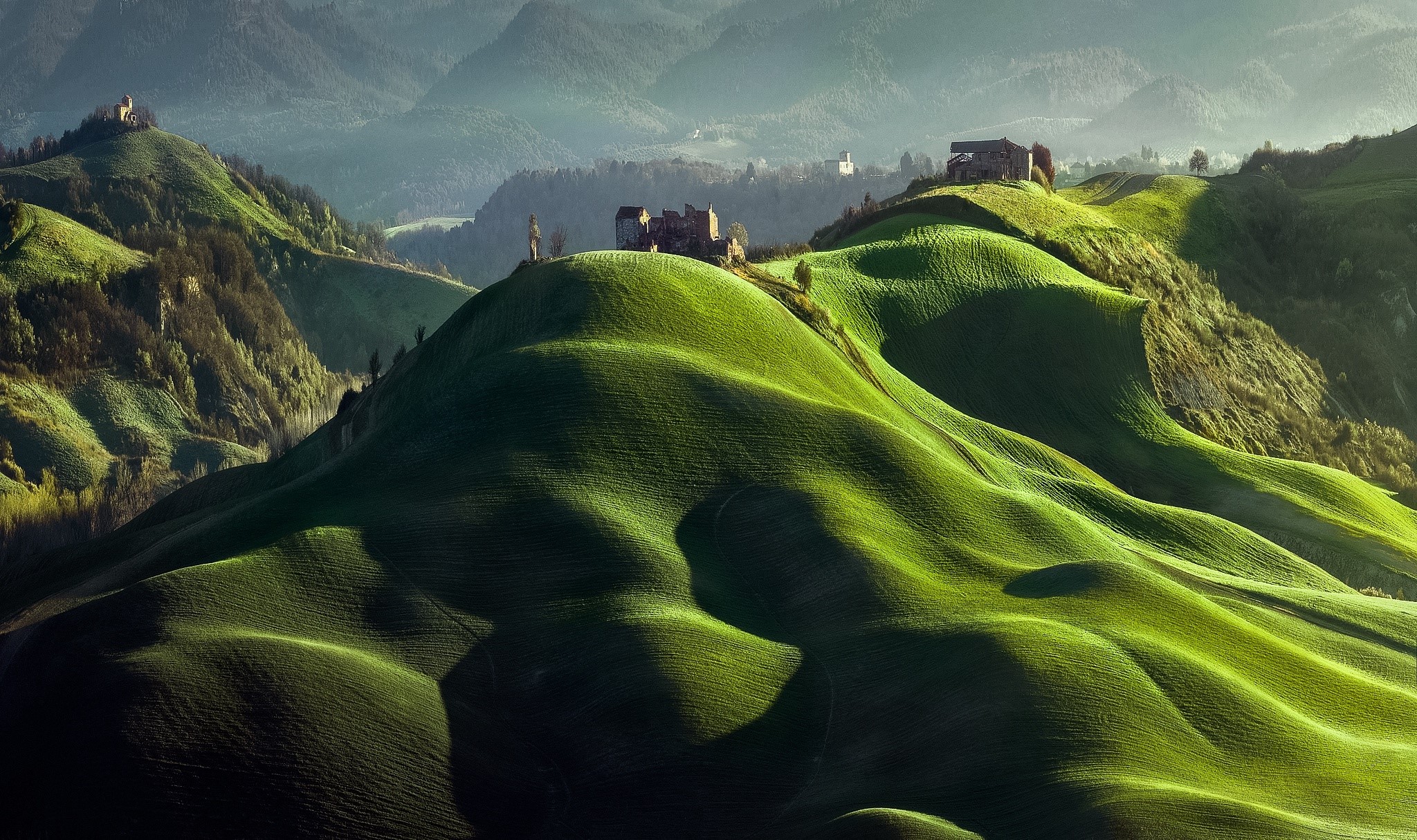 nature, hills, landscape, HD Wallpaper
