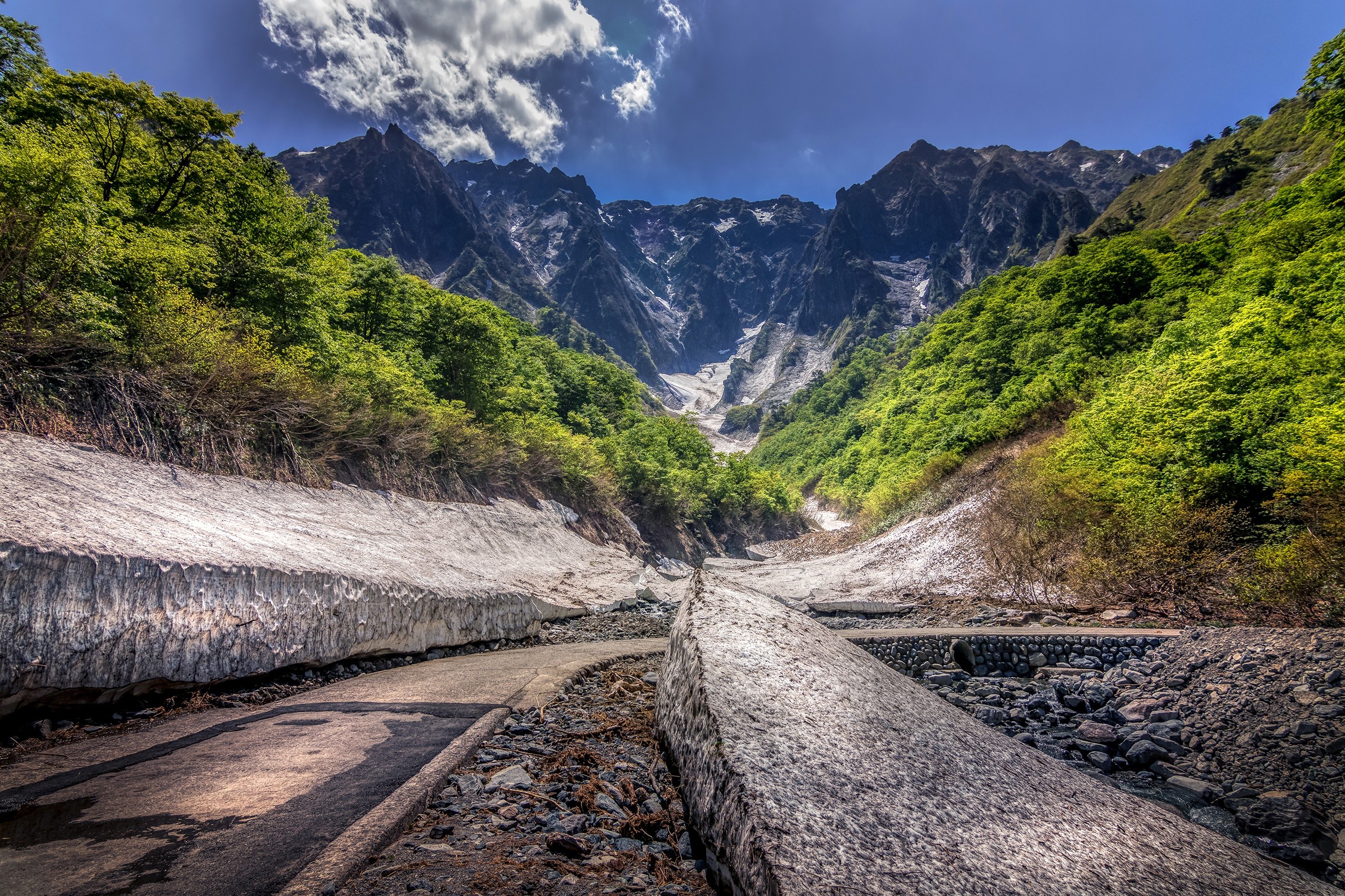 mountains, Japan, rock, nature, outdoors, HD Wallpaper