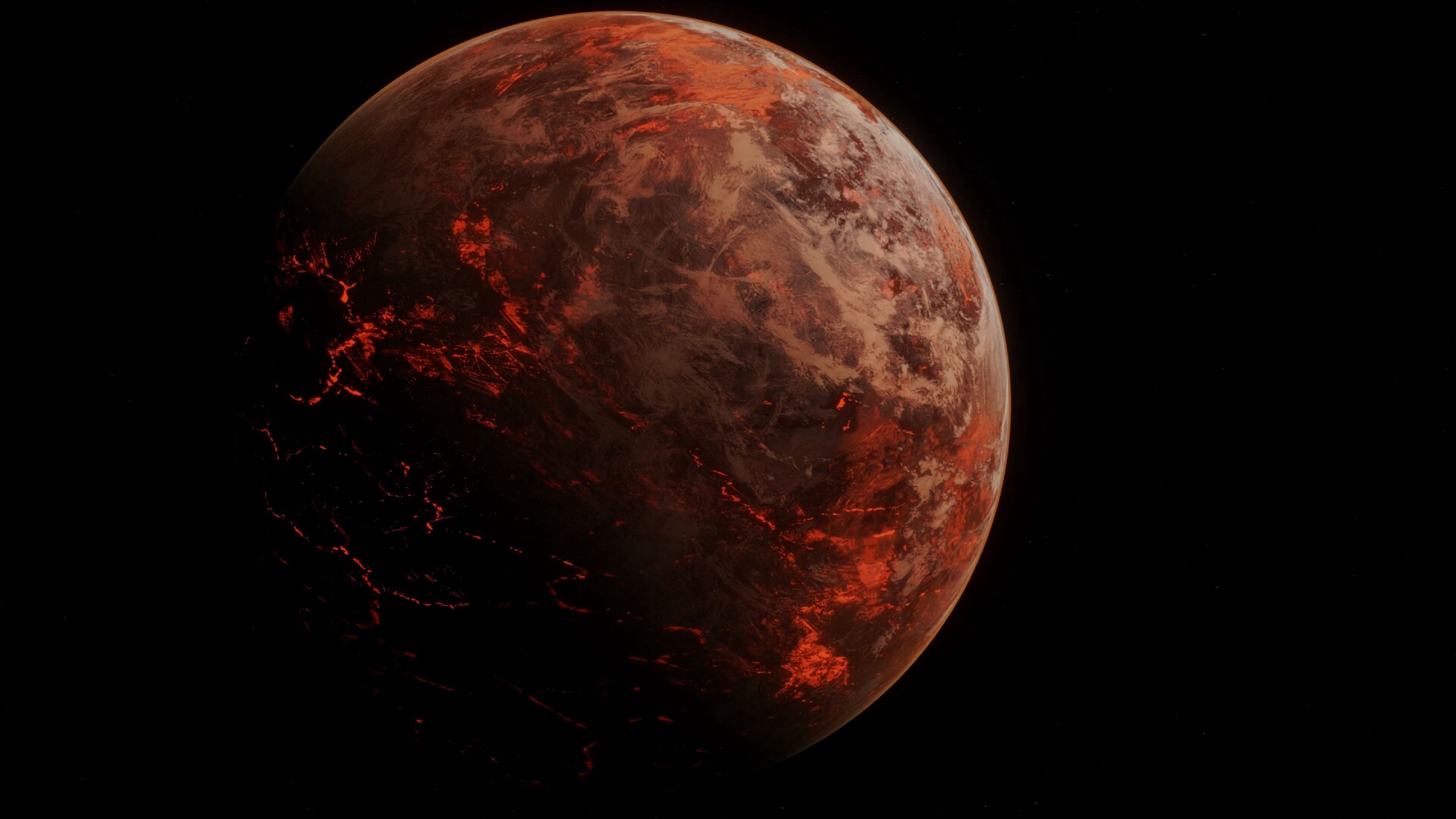 planet, cranny, dark, 4k, HD Wallpaper