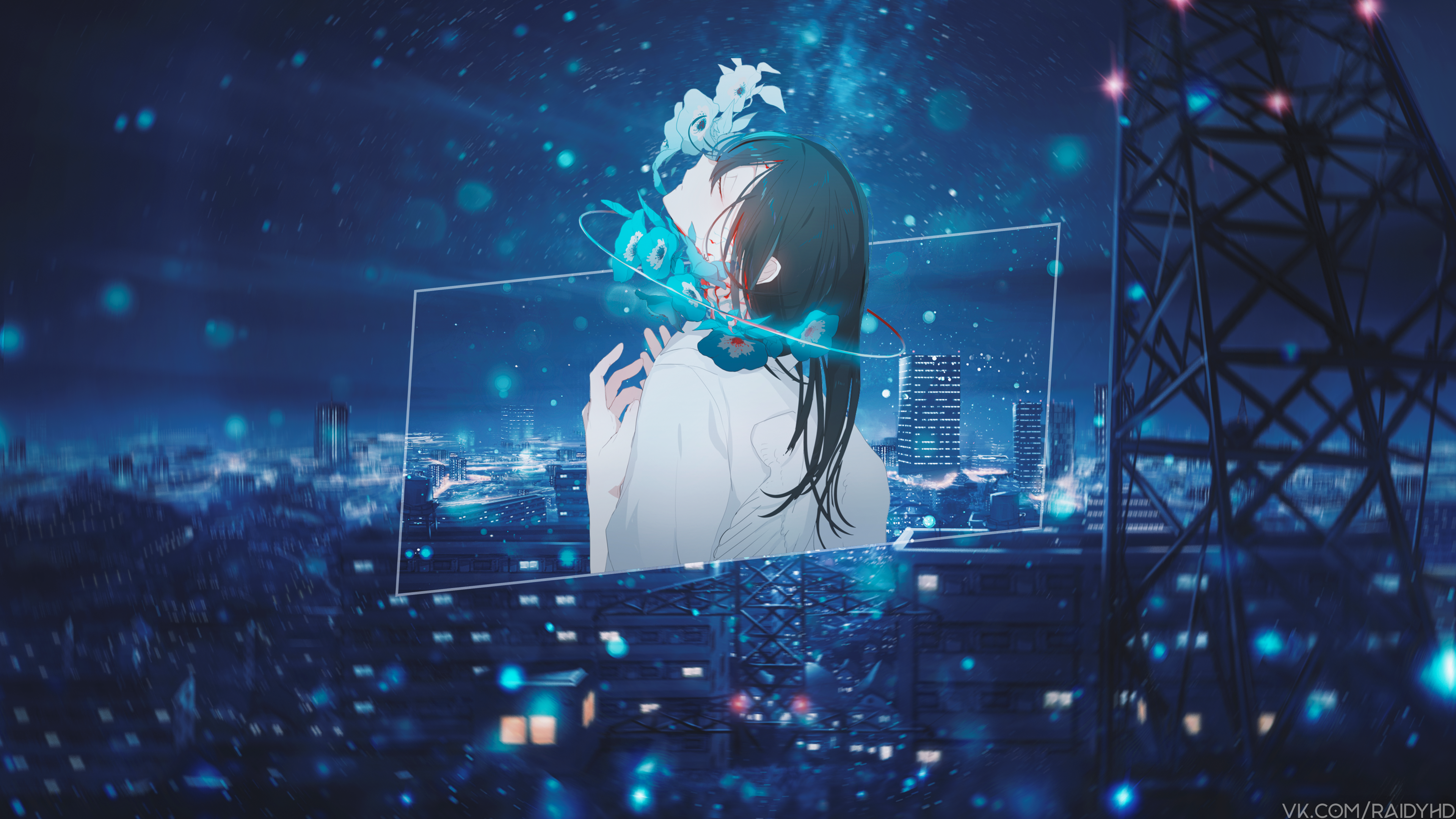 anime, anime girls, picture-in-picture, HD Wallpaper