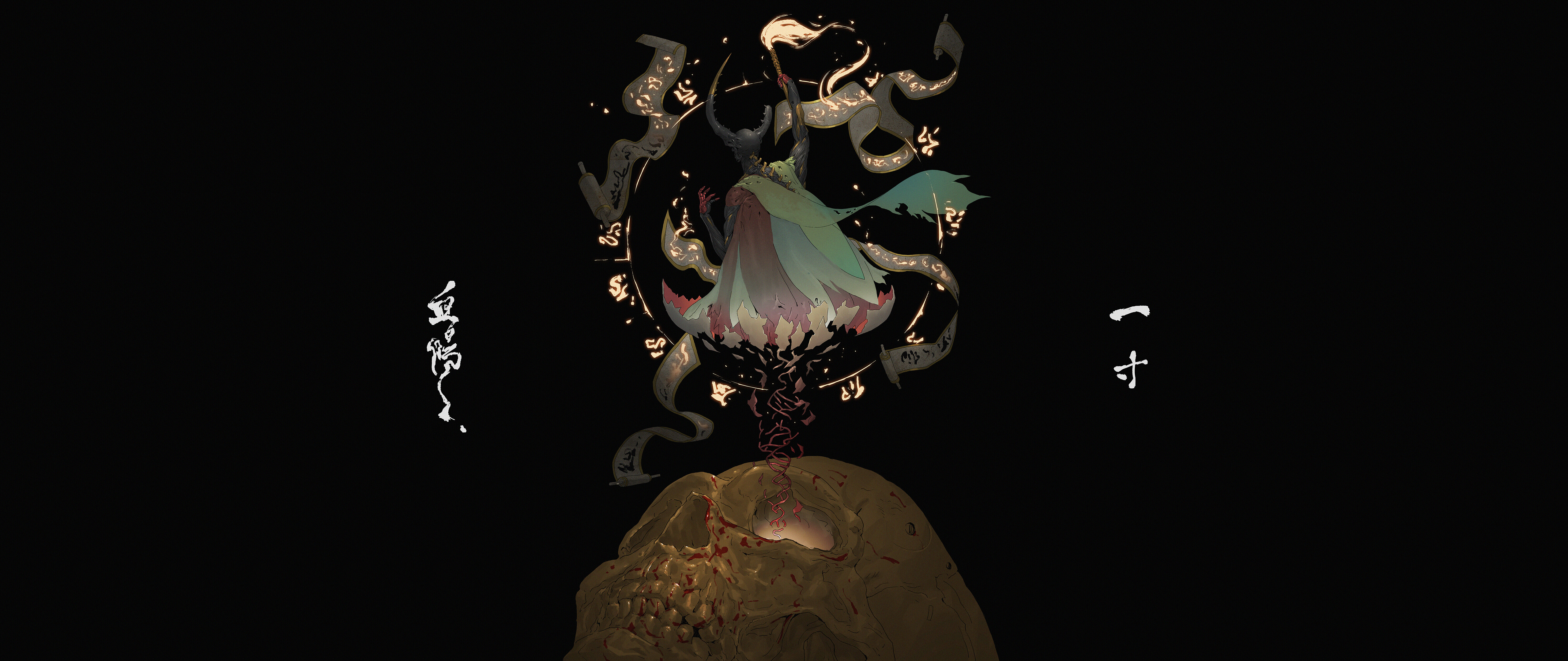 skull, gore, Ching Yeh, HD Wallpaper