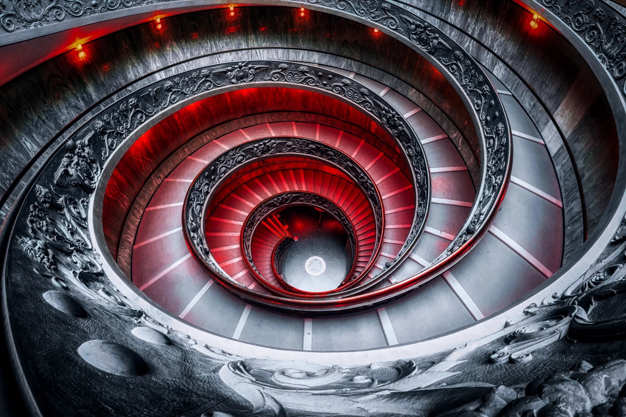 Vatican City, architecture, stairs, building, HD Wallpaper