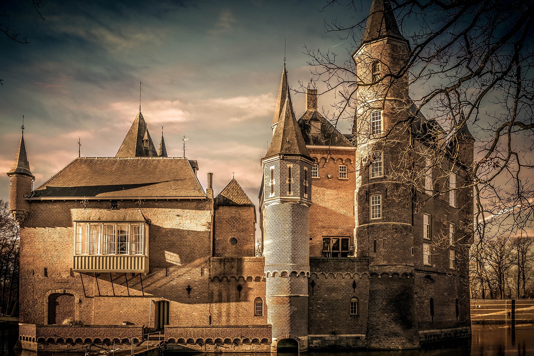 Netherlands, castle, building, HD Wallpaper