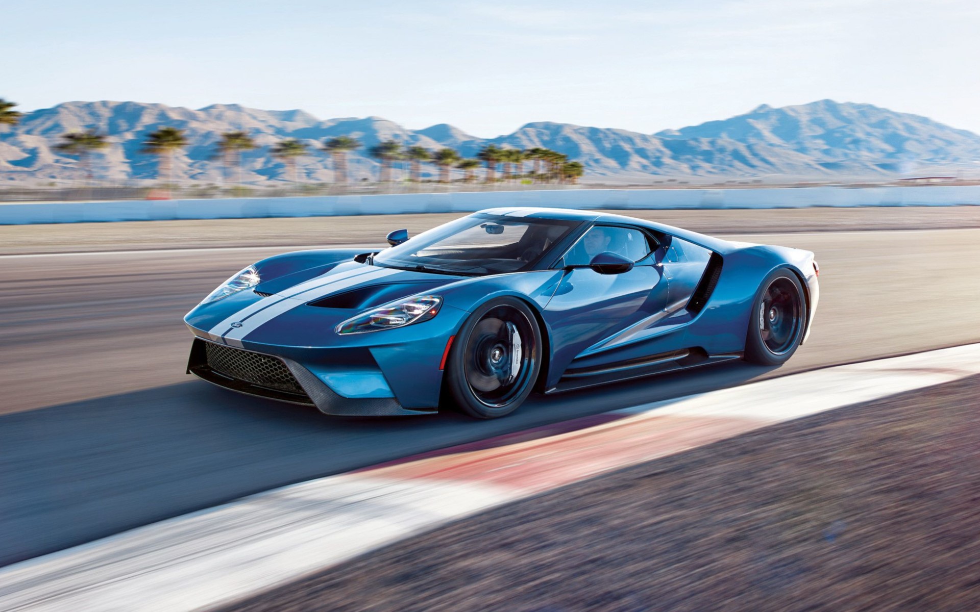 2017 Ford GT, car, vehicle, blue cars, HD Wallpaper