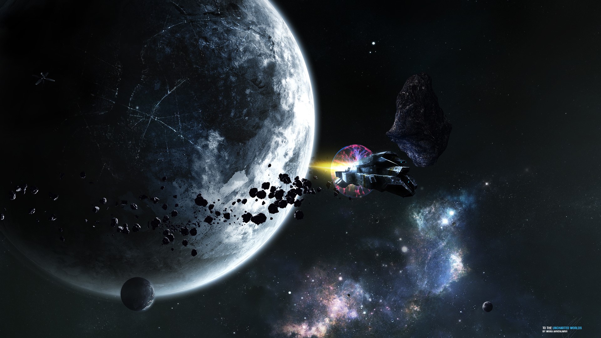 space, futuristic, 3D, spaceship, HD Wallpaper