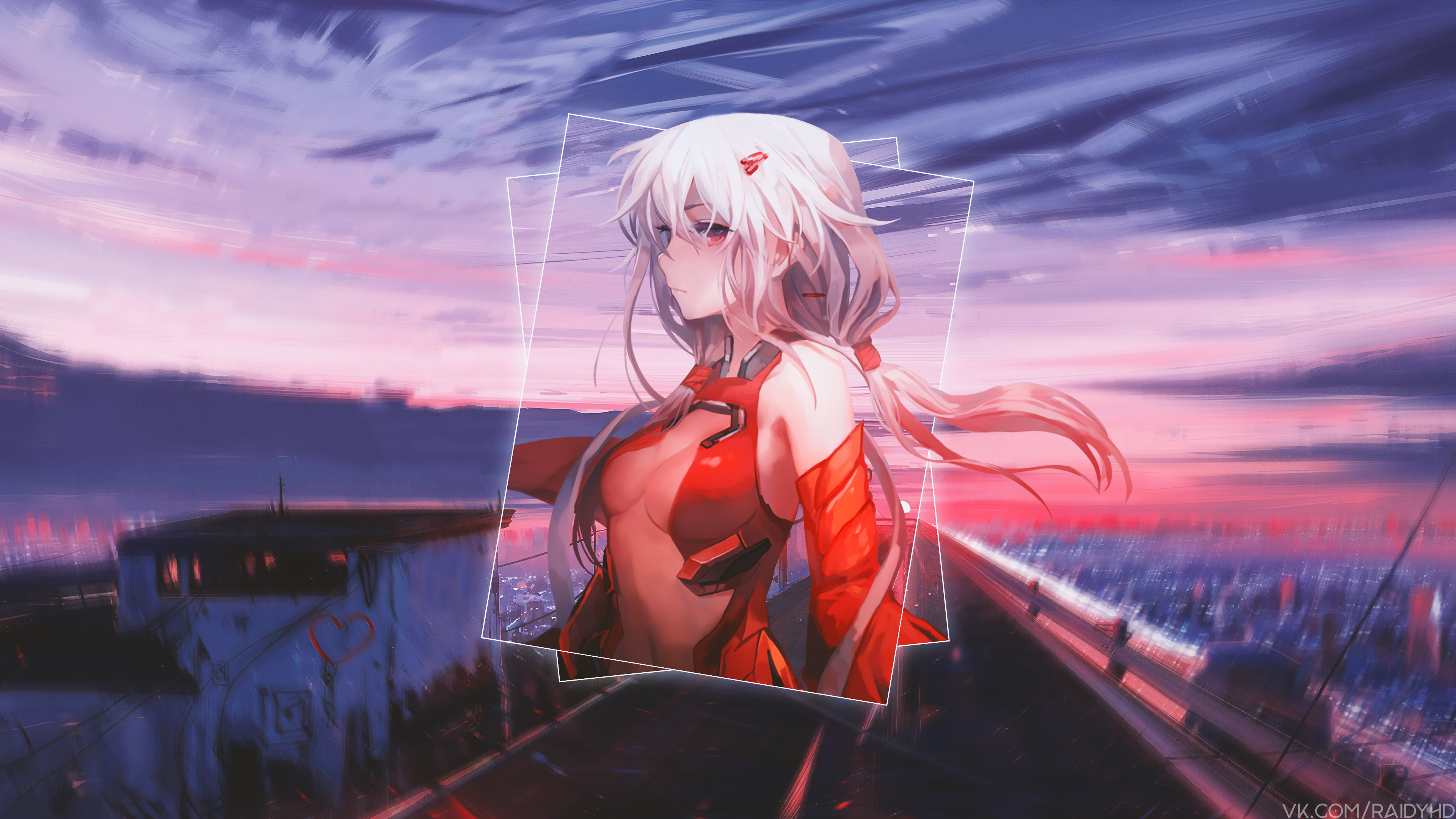anime girls, anime, picture-in-picture, Guilty Crown, Inori Yuzuriha, HD Wallpaper