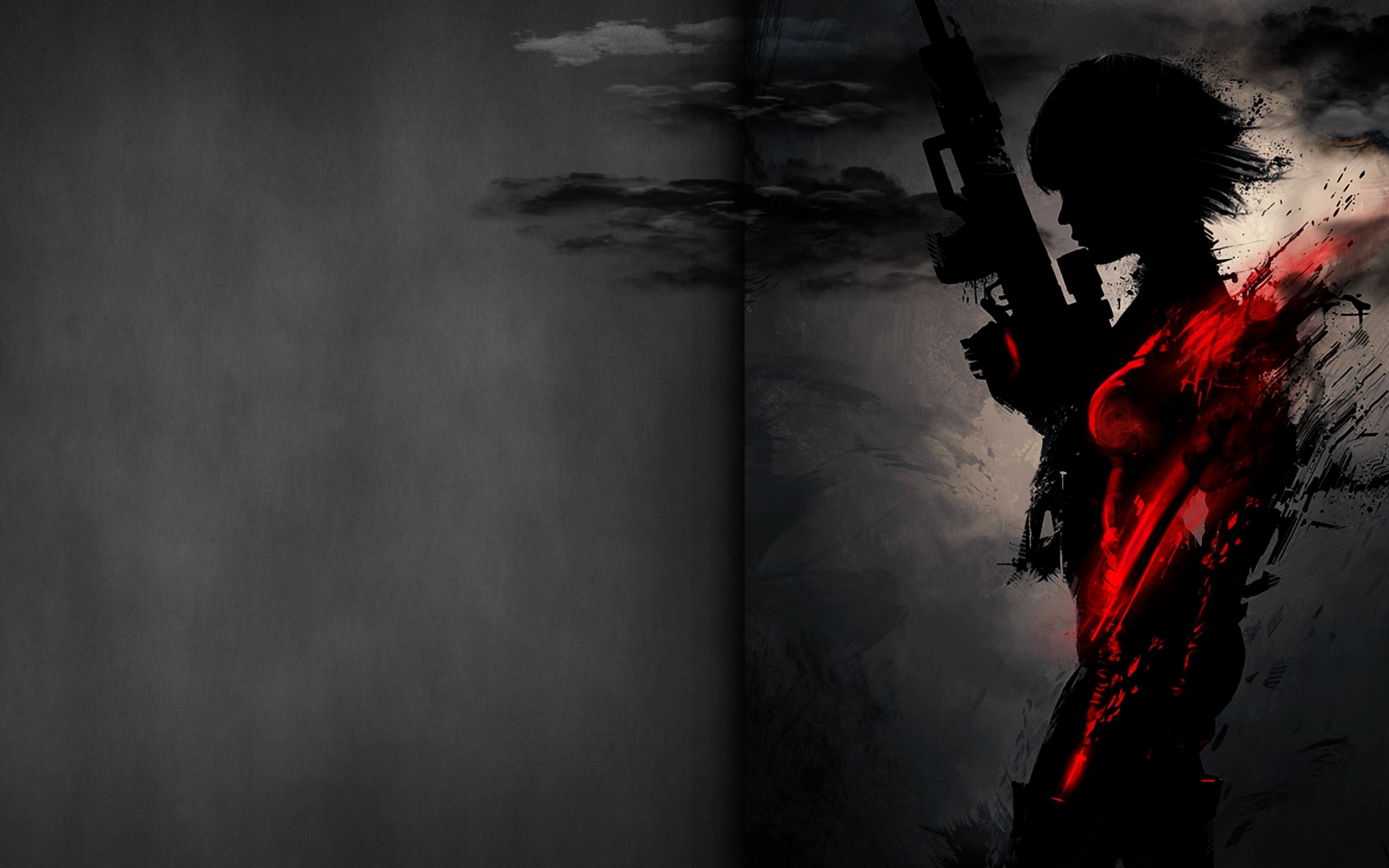 digital art, artwork, red, HD Wallpaper