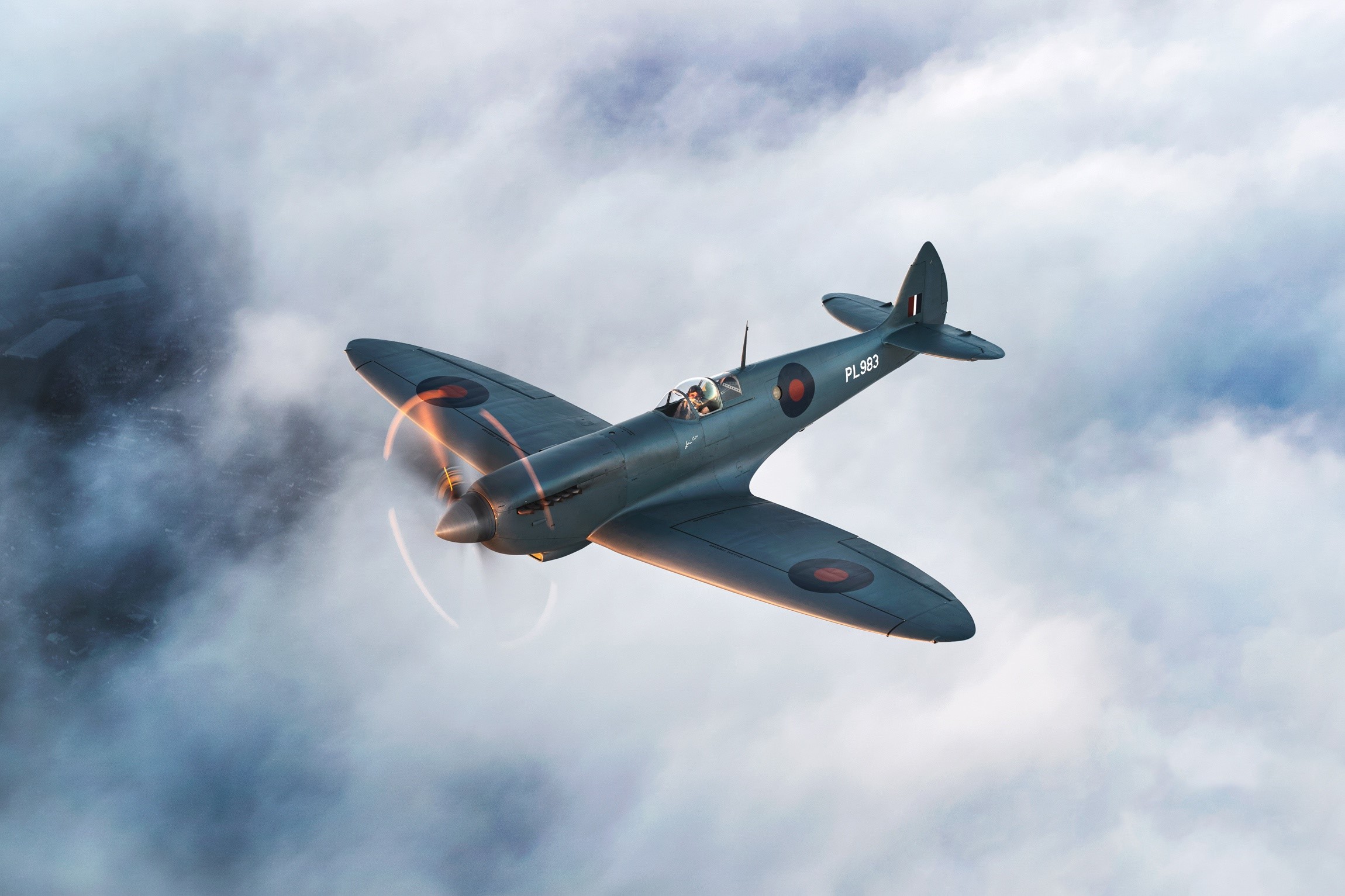 aircraft, military aircraft, warplanes, vehicle, artwork, numbers, spitfire, HD Wallpaper