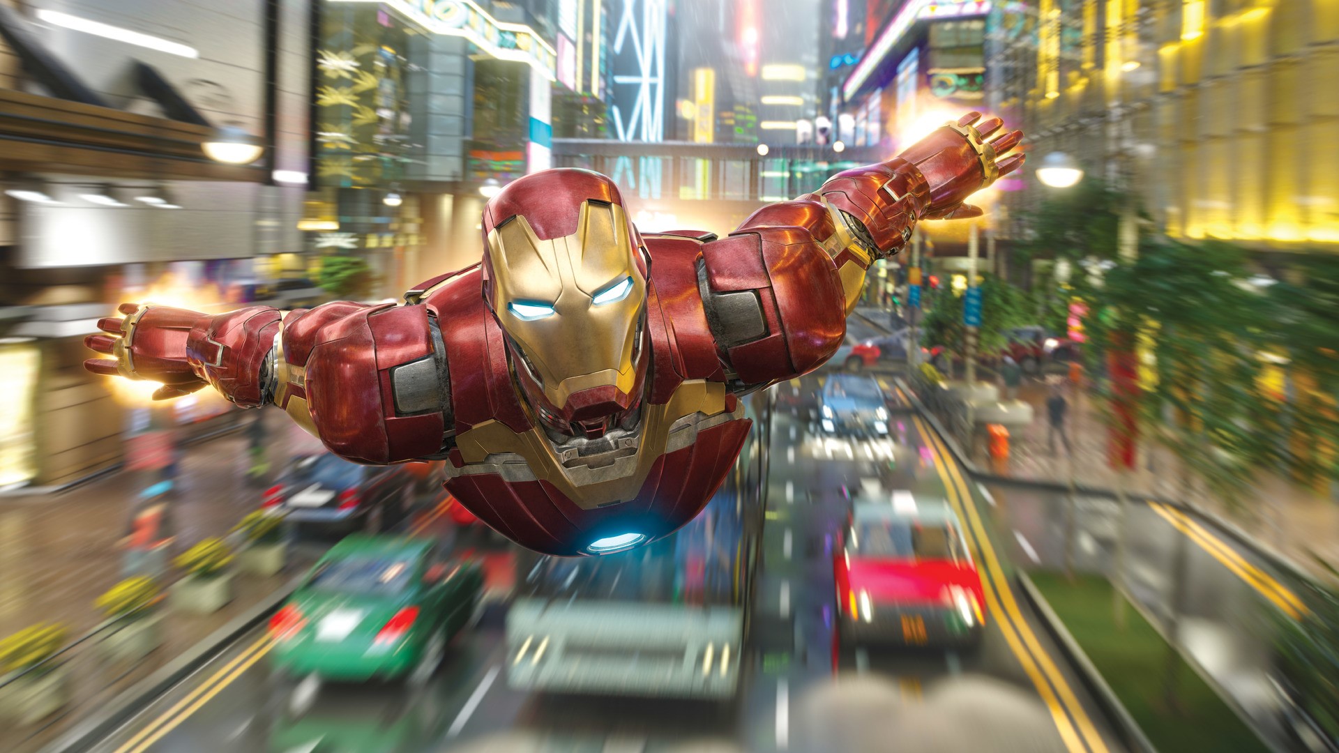 Iron Man, superhero, Marvel Comics, Marvel Cinematic Universe, motion blur, HD Wallpaper