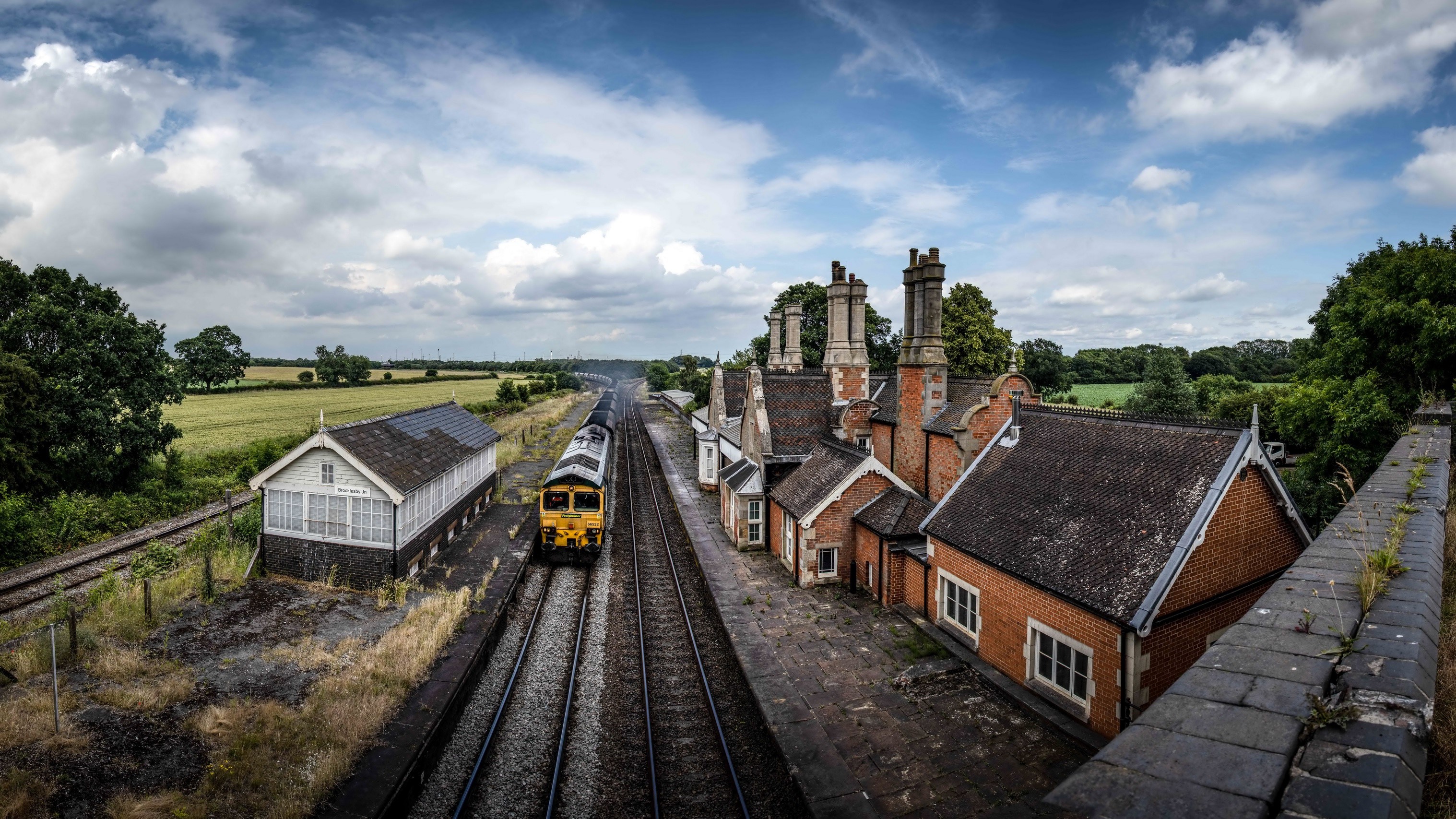 England, train, railway, sky, vehicle, HD Wallpaper